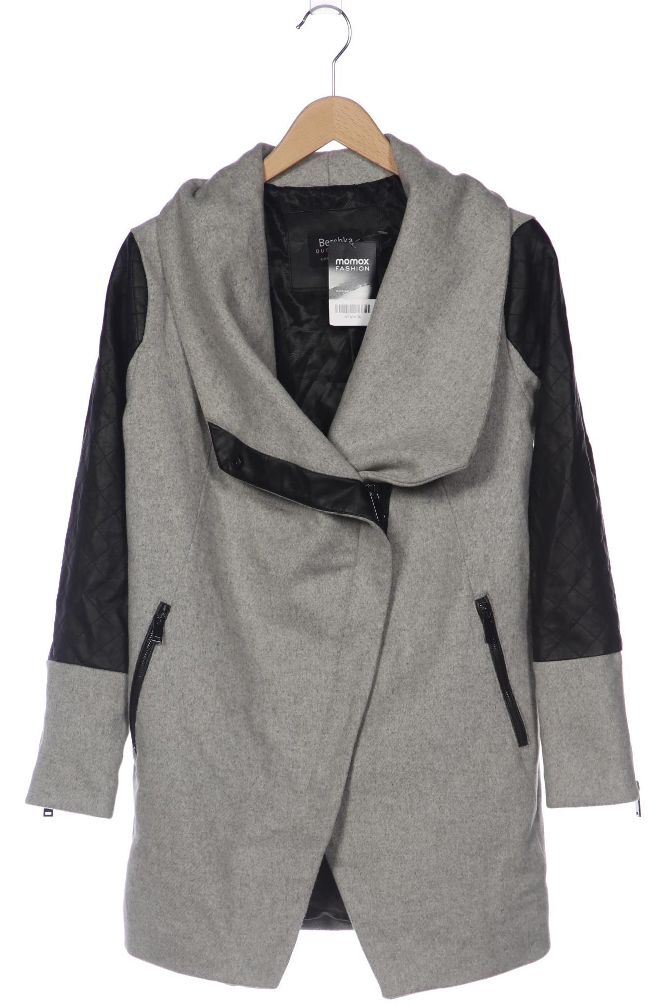 

bershka Damen Mantel, grau, Gr. 38