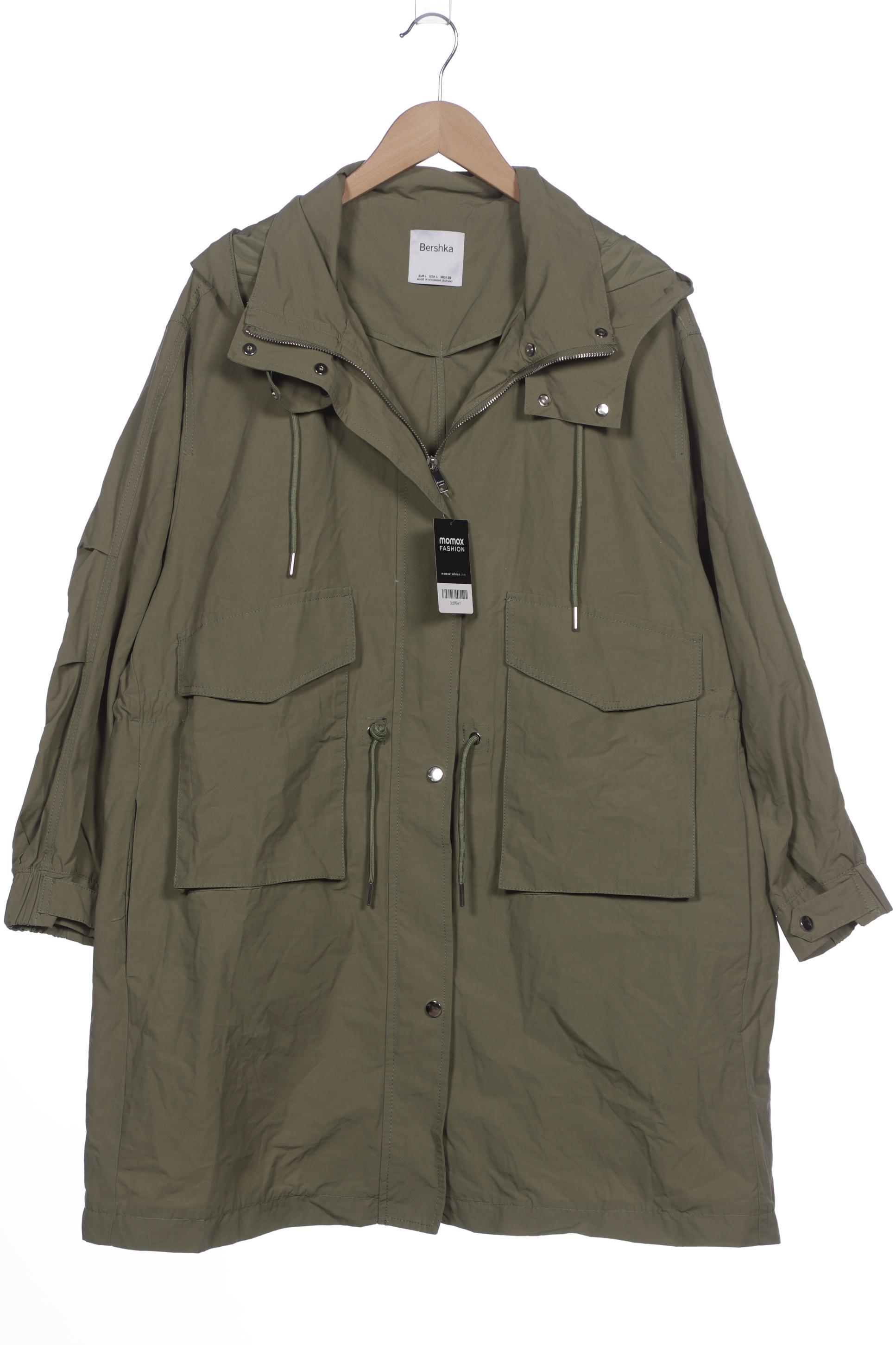

bershka Damen Mantel, grün, Gr. 42