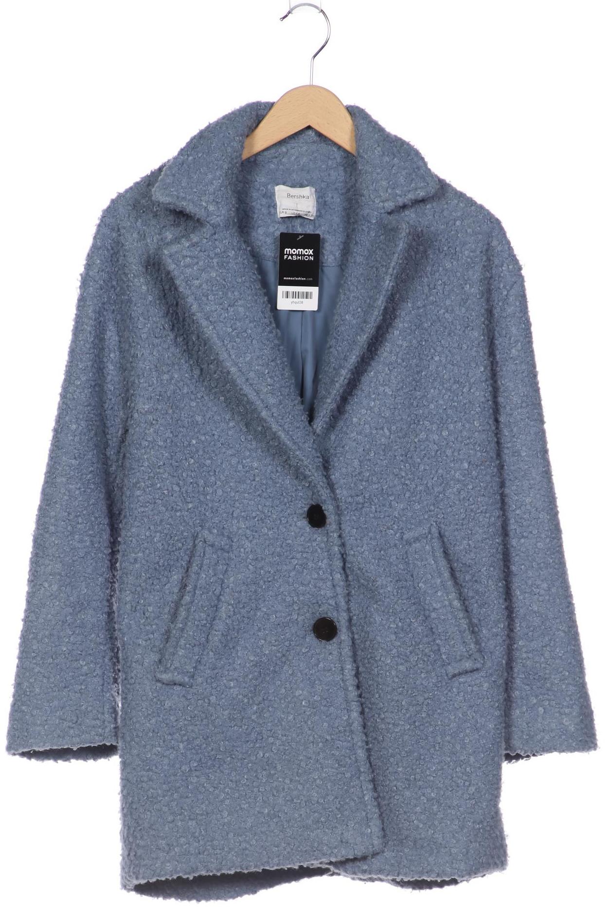 

bershka Damen Mantel, hellblau, Gr. 36
