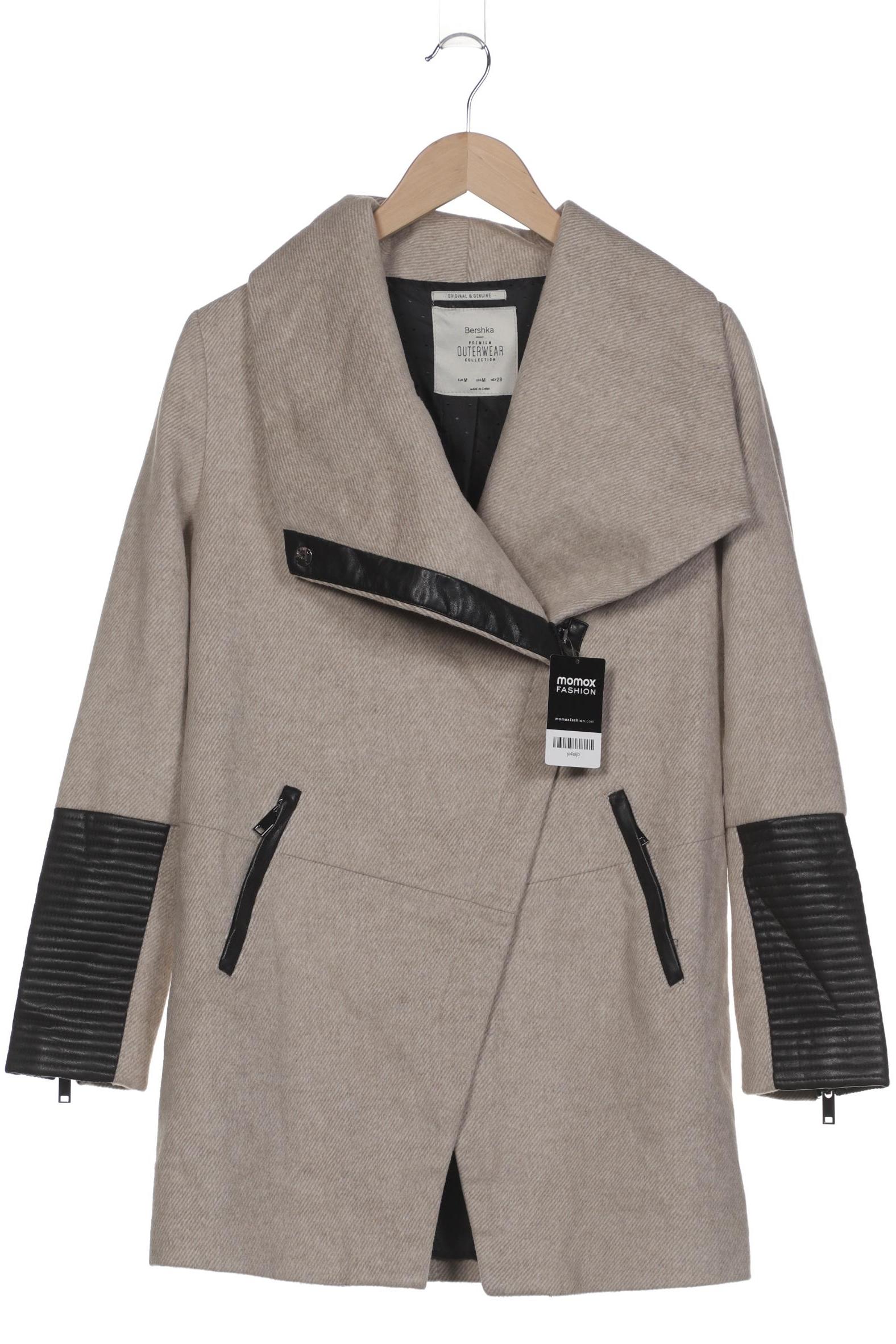 

bershka Damen Mantel, beige, Gr. 38