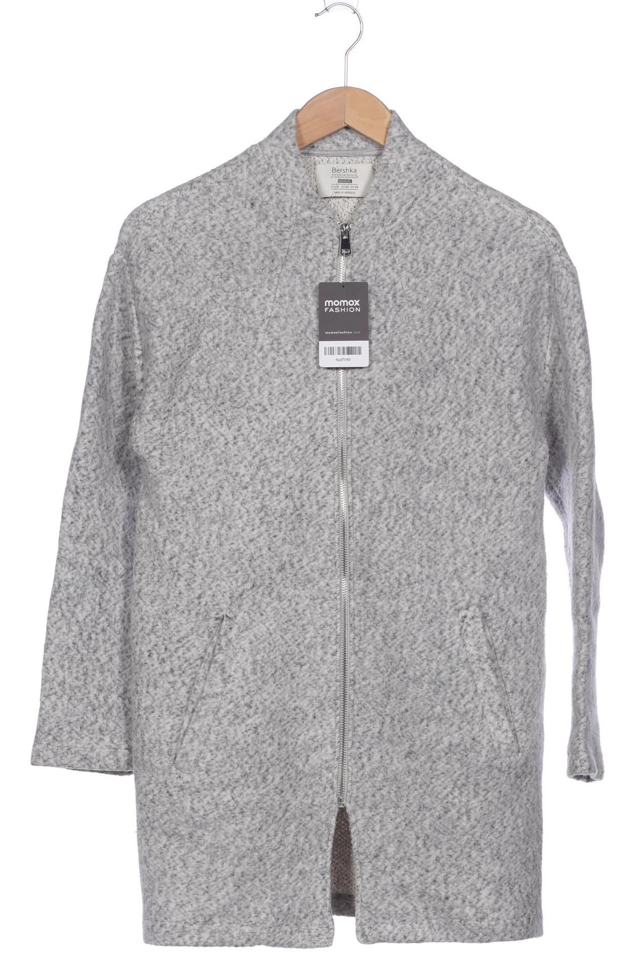 

bershka Damen Mantel, grau, Gr. 34
