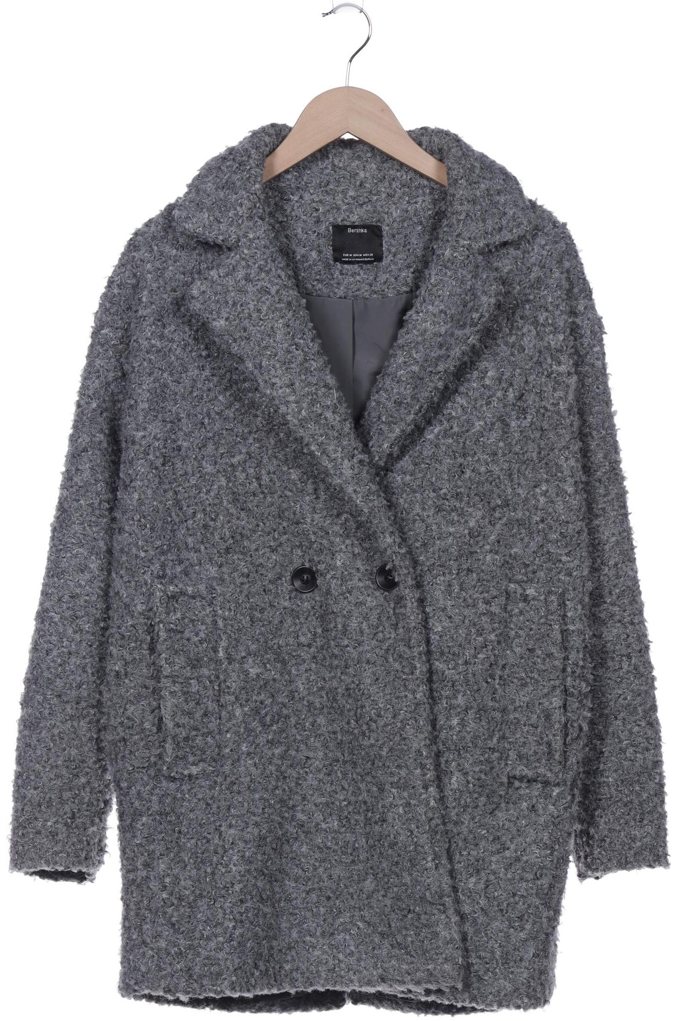 

bershka Damen Mantel, grau, Gr. 38