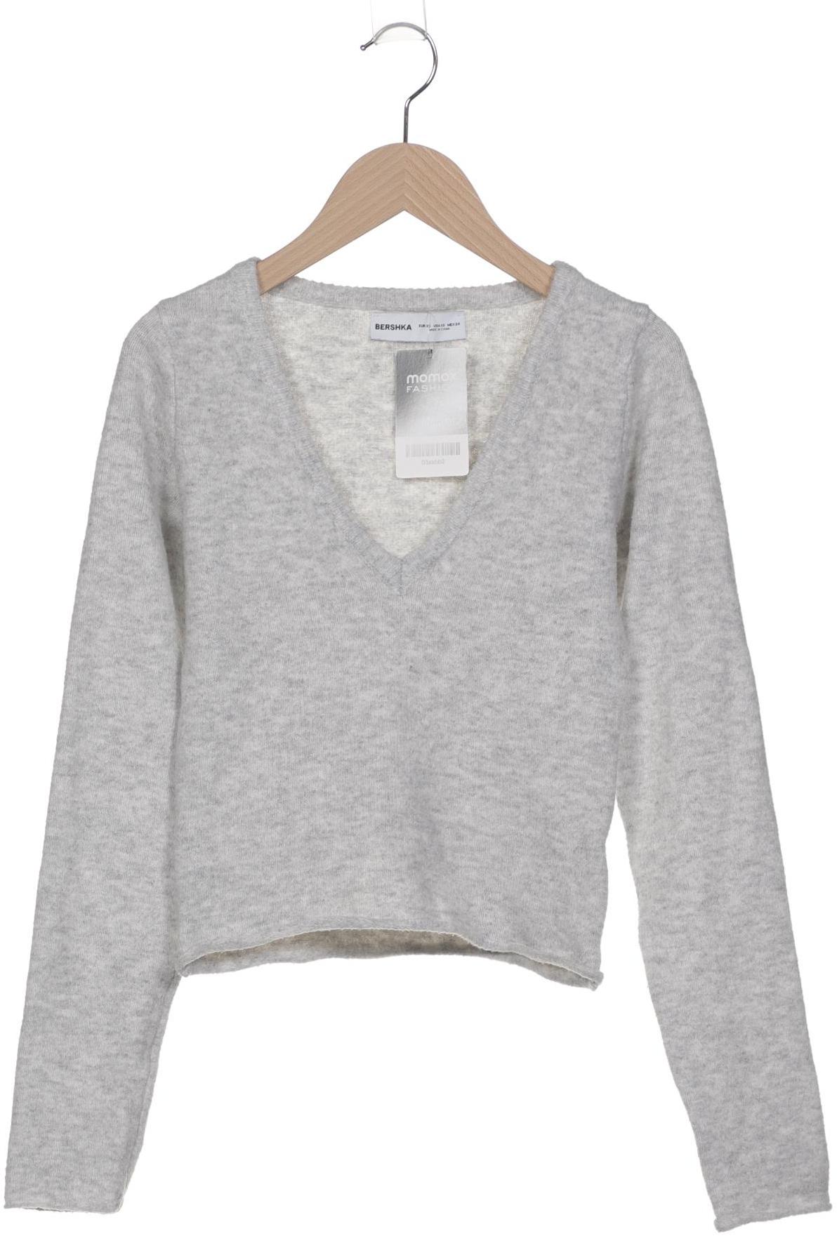 

bershka Damen Pullover, grau, Gr. 34