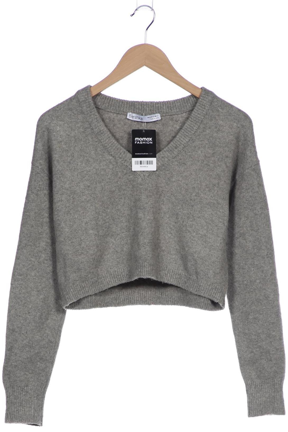 

bershka Damen Pullover, grau, Gr. 34