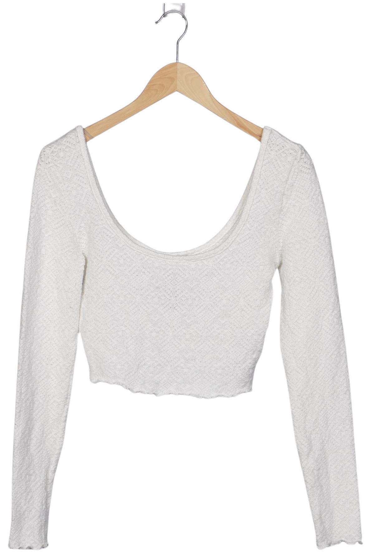 

bershka Damen Pullover, weiß, Gr. 38