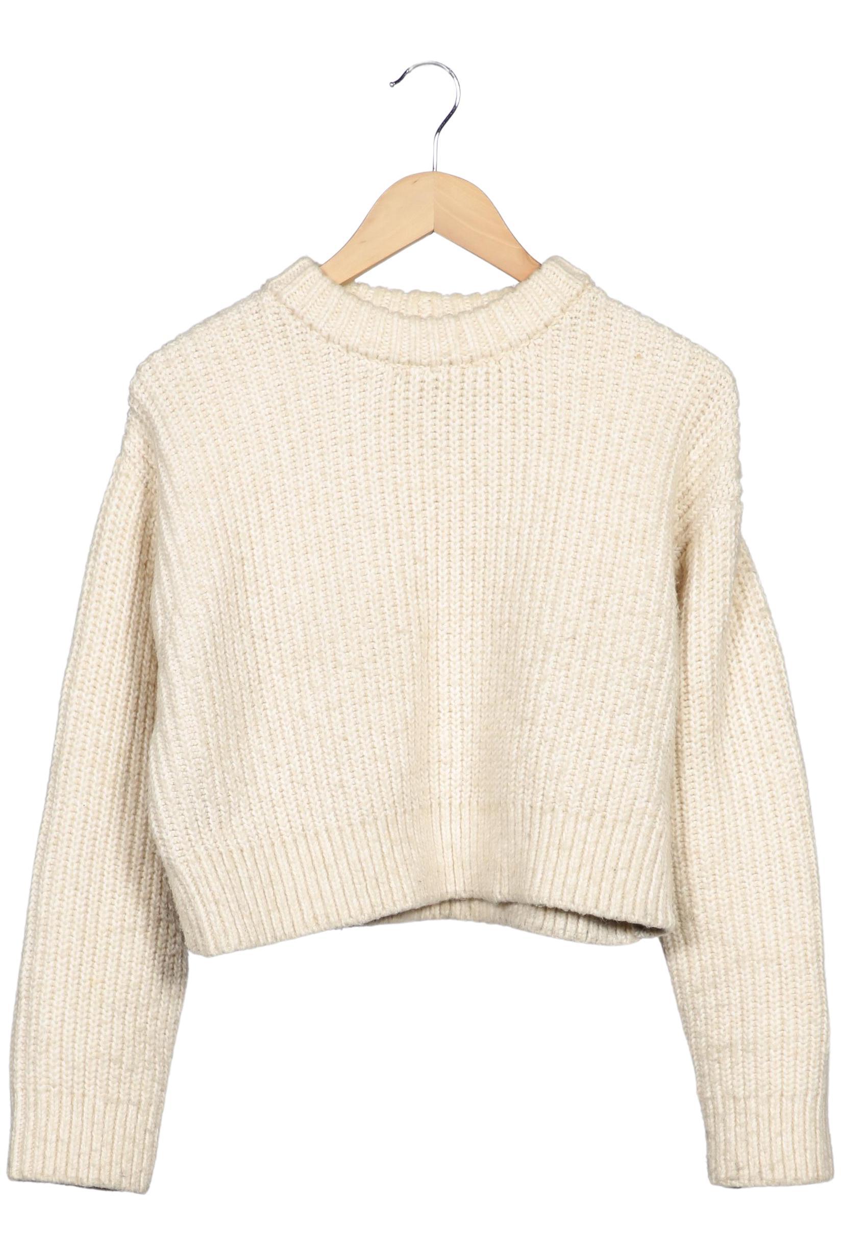 

bershka Damen Pullover, cremeweiß, Gr. 38