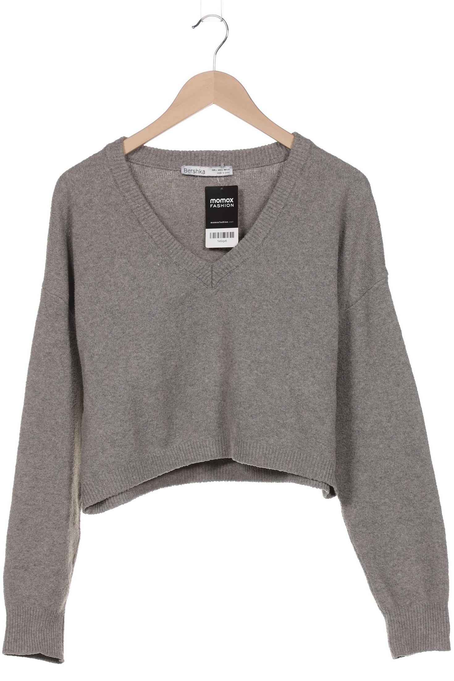 

bershka Damen Pullover, grau, Gr. 42