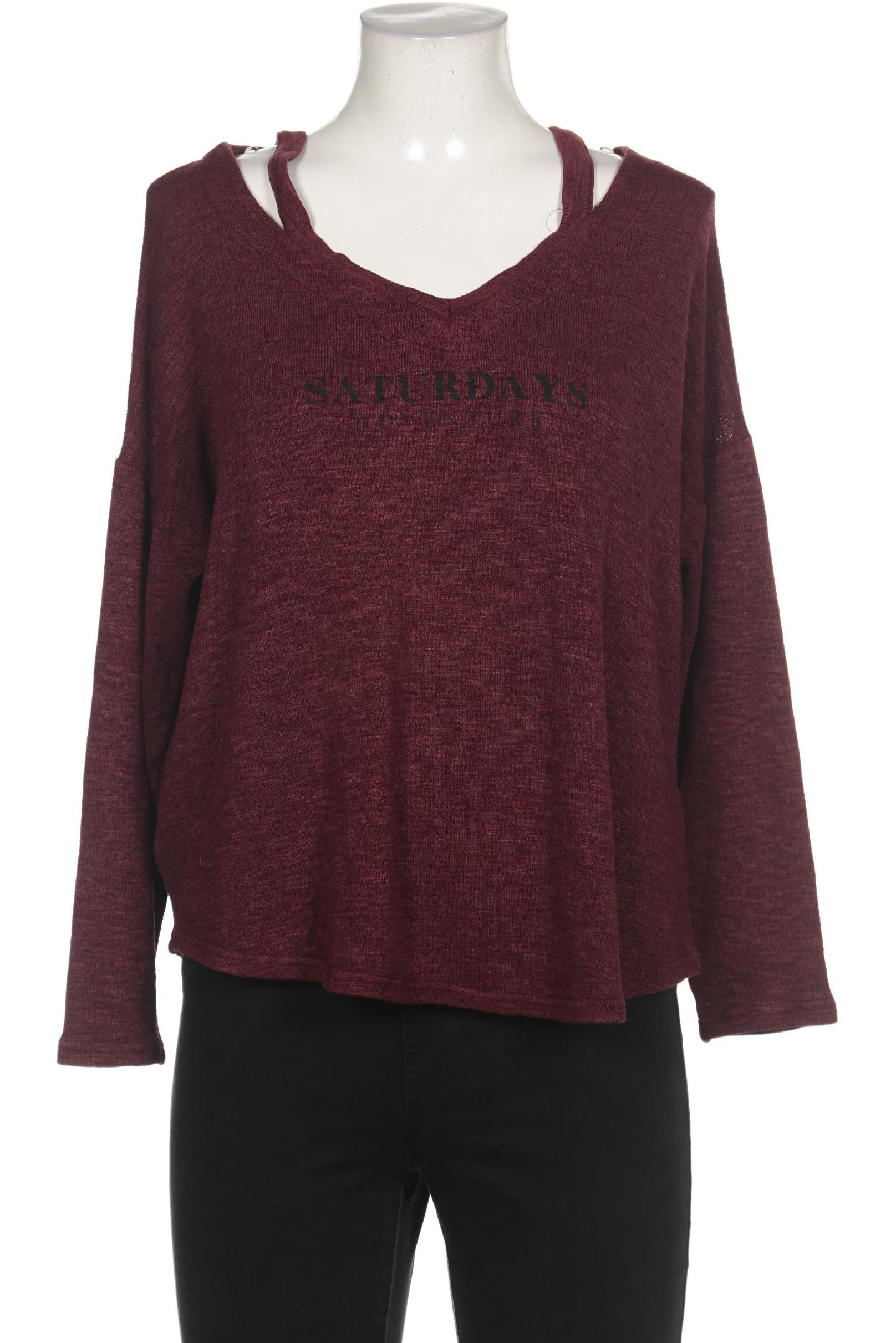 

bershka Damen Pullover, bordeaux, Gr. 42