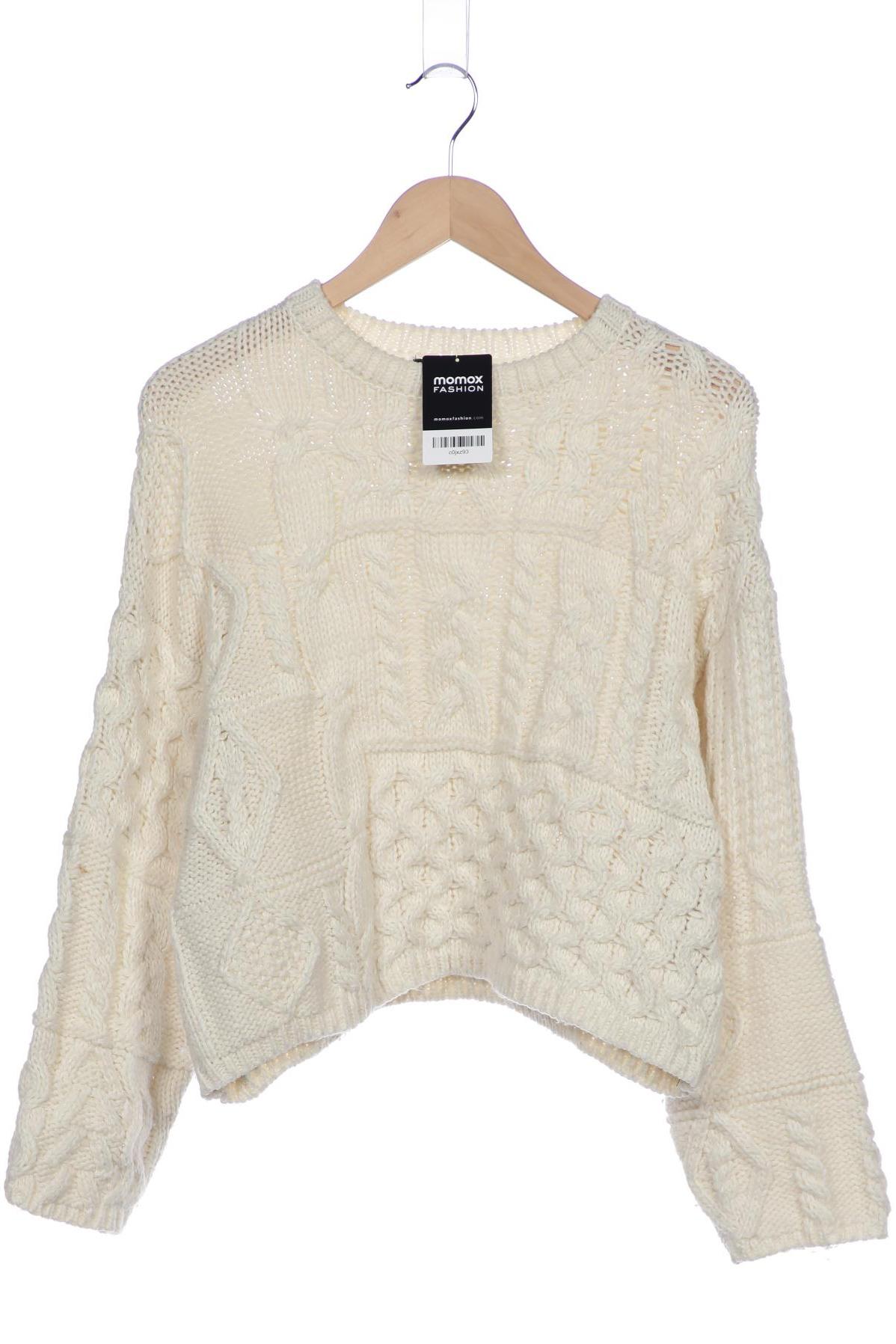 

bershka Damen Pullover, cremeweiß, Gr. 36