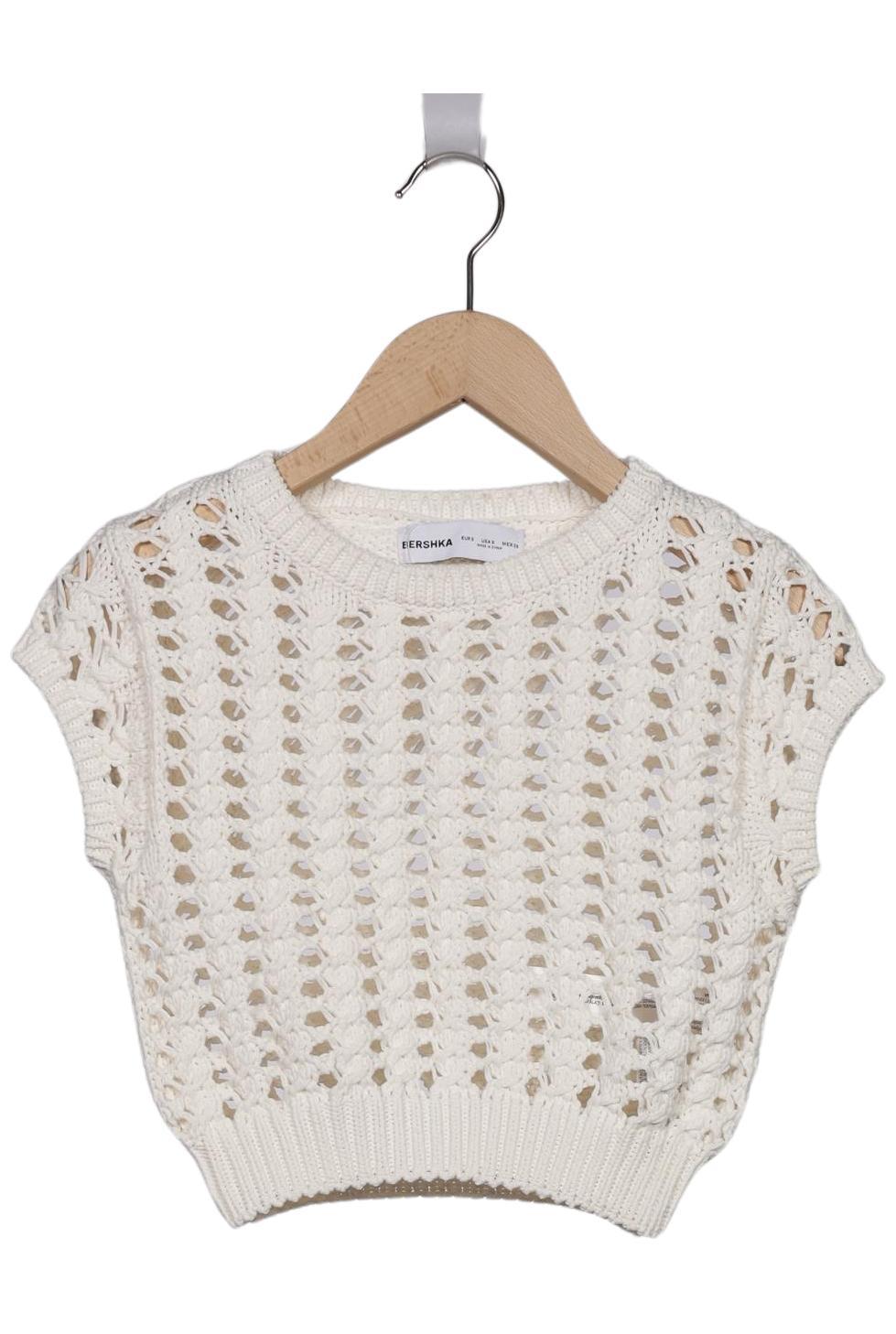 

bershka Damen Pullover, cremeweiß, Gr. 36