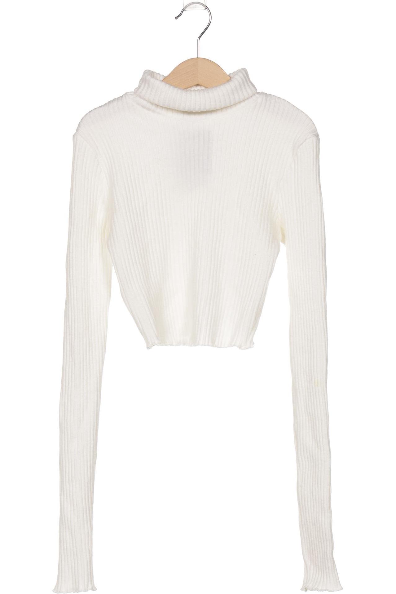 

bershka Damen Pullover, weiß, Gr. 34