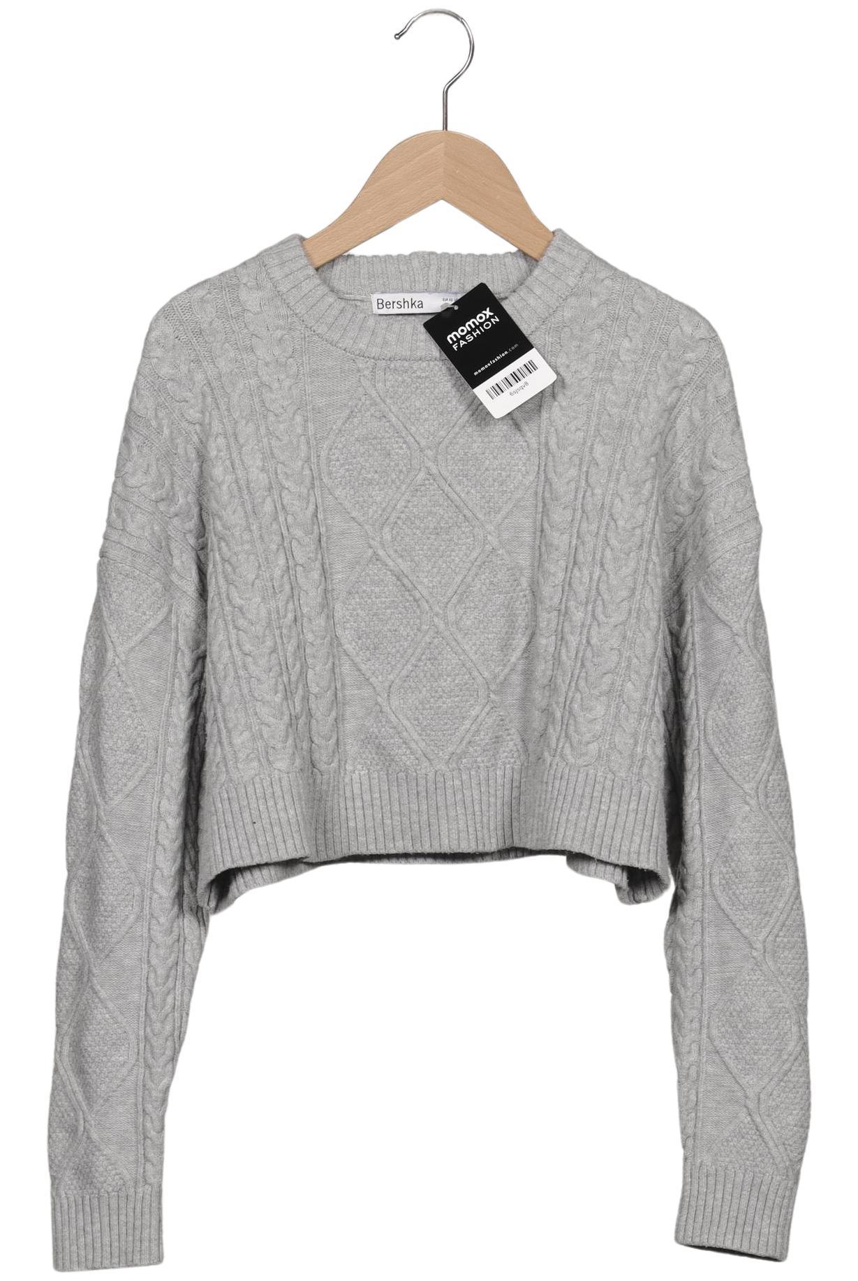 

bershka Damen Pullover, grau, Gr. 34