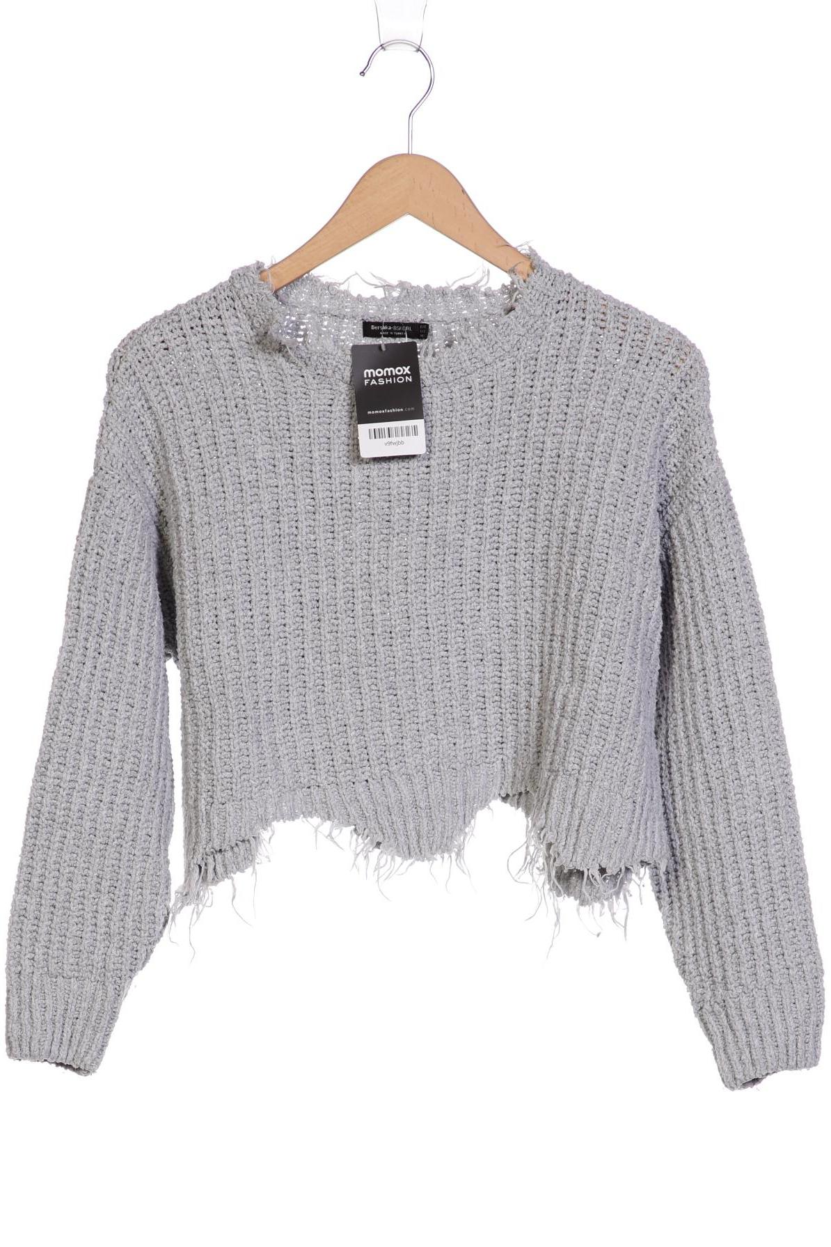 

bershka Damen Pullover, grau, Gr. 34