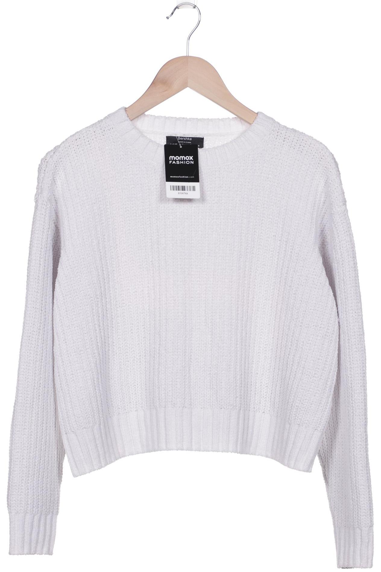 

bershka Damen Pullover, weiß