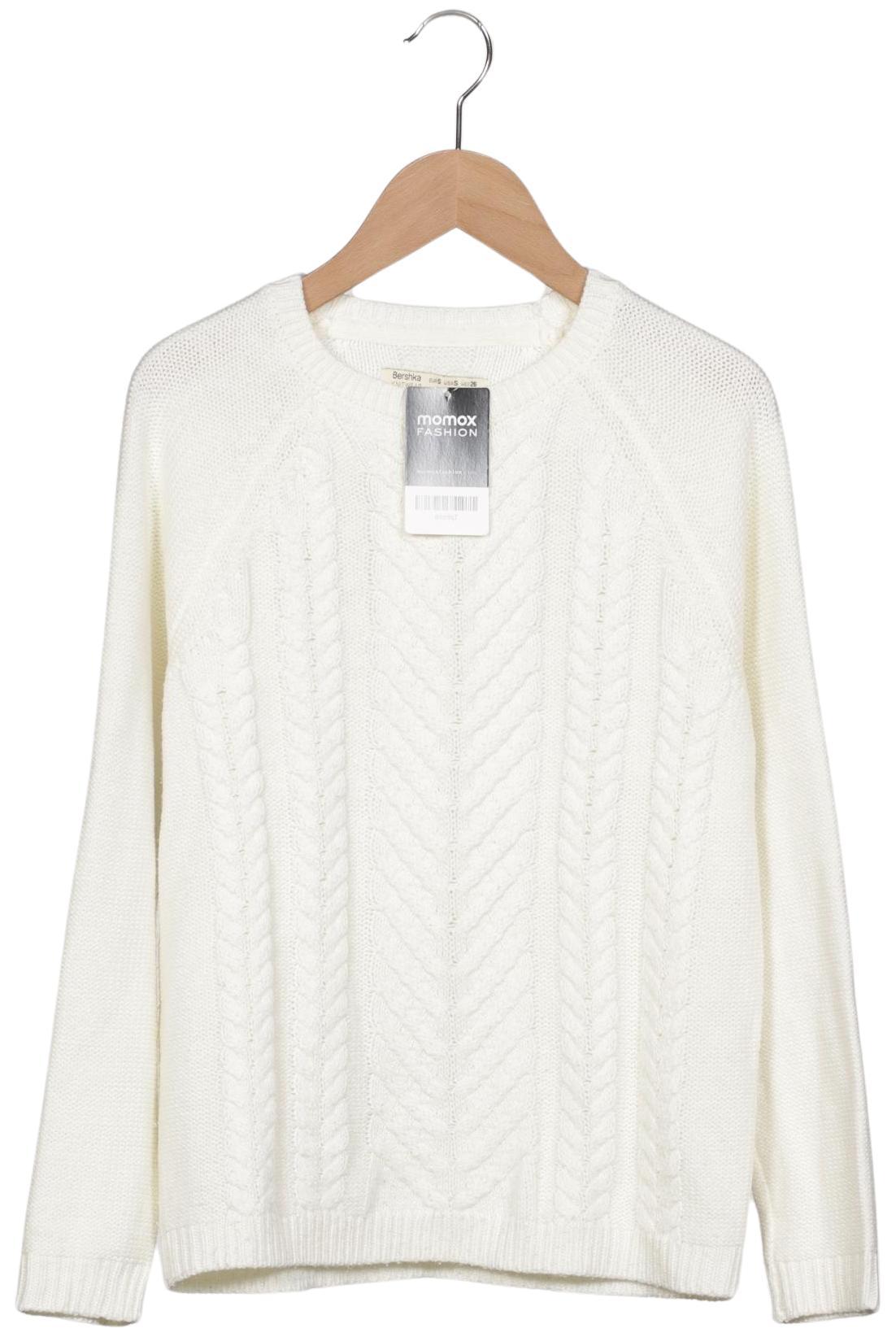 

bershka Damen Pullover, cremeweiß, Gr. 36
