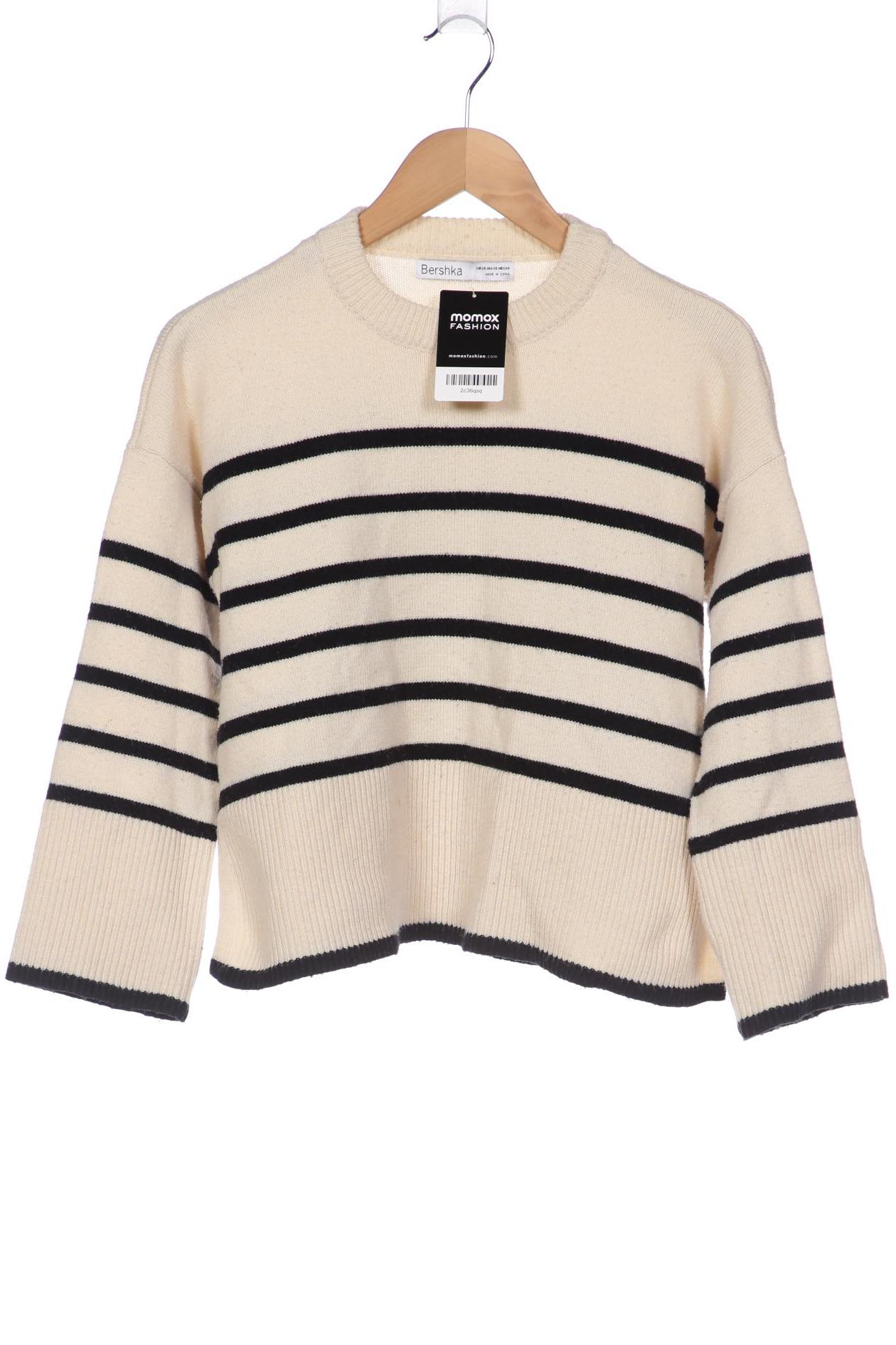 

bershka Damen Pullover, cremeweiß