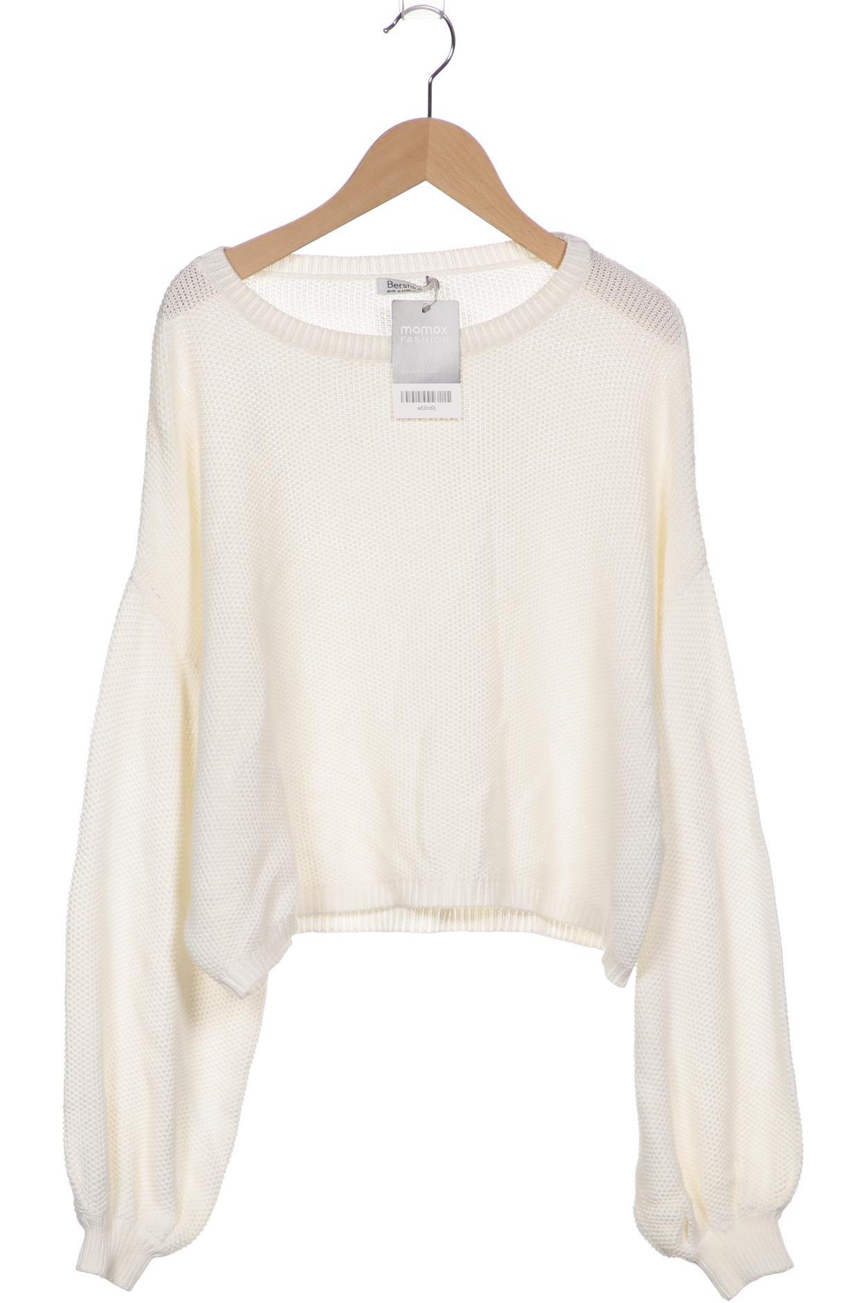 

bershka Damen Pullover, weiß