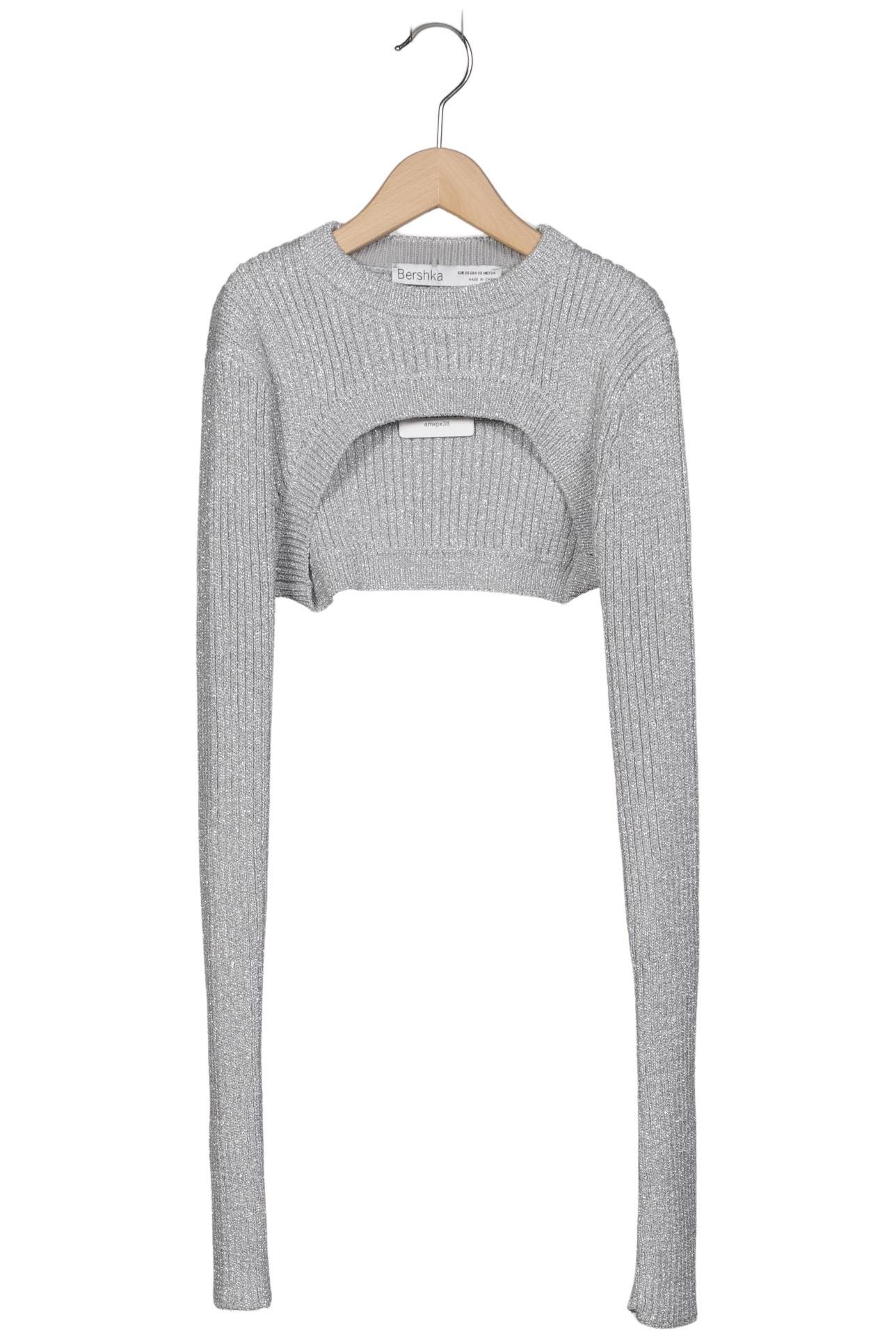 

bershka Damen Pullover, grau, Gr. 34