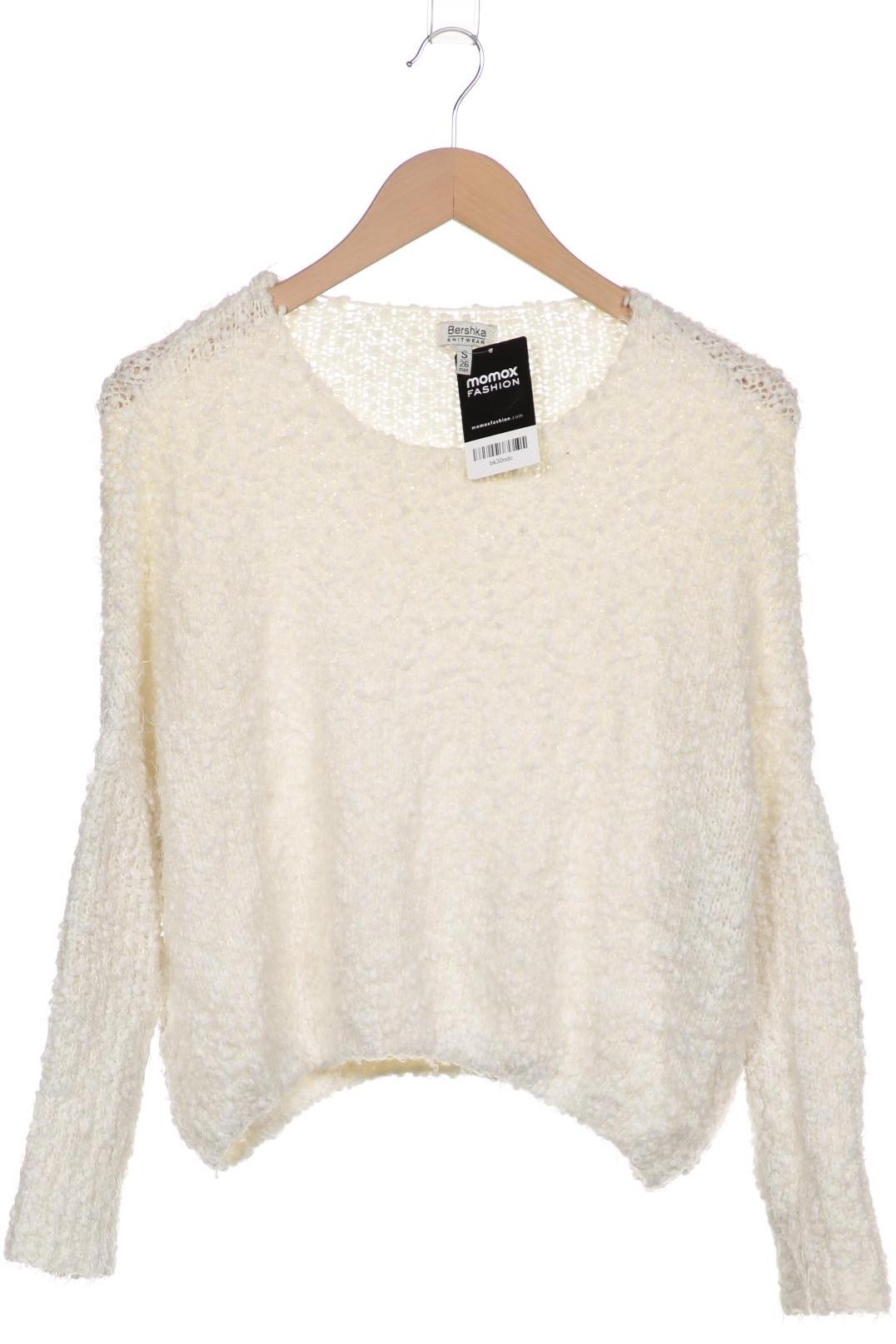 

bershka Damen Pullover, cremeweiß