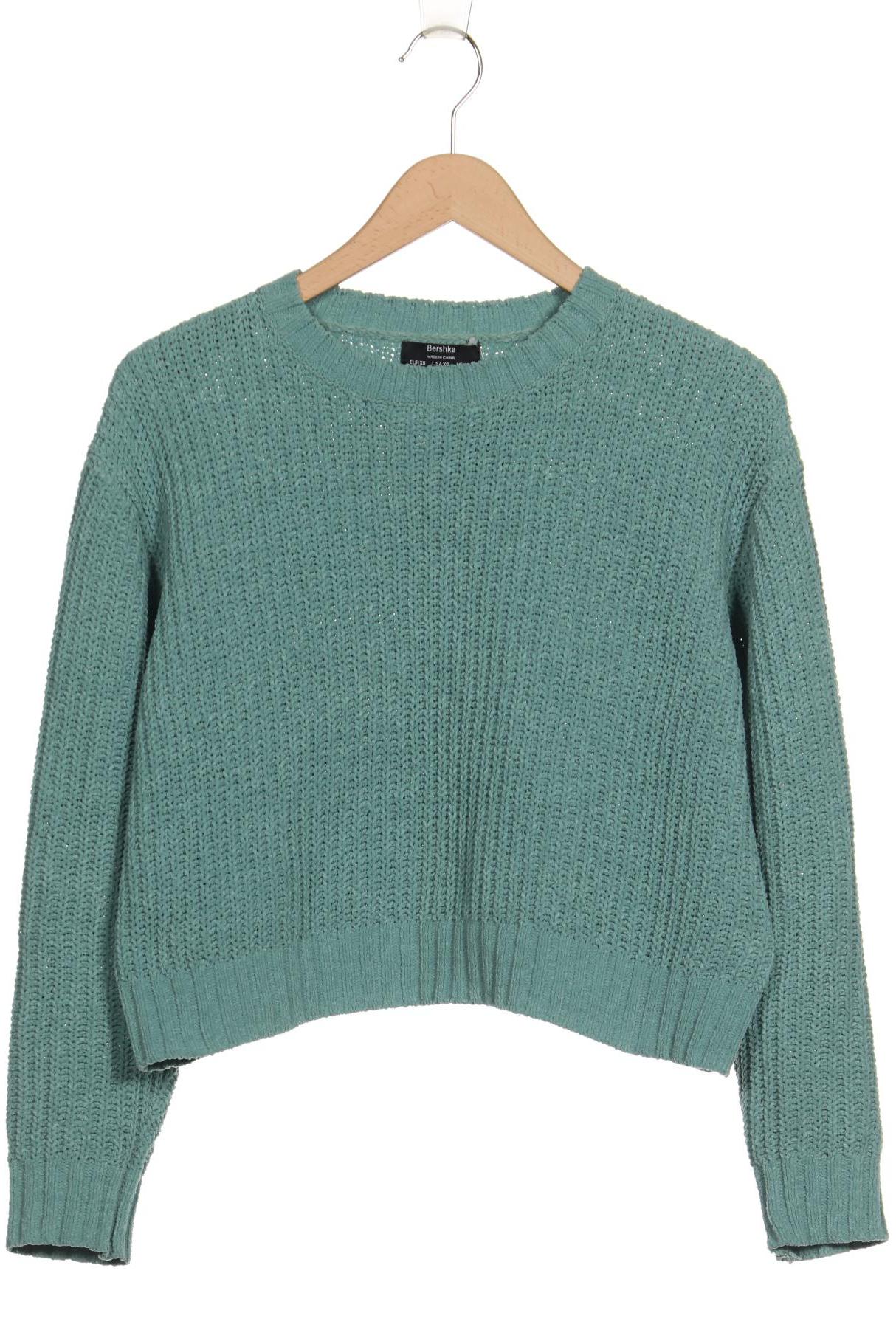 

bershka Damen Pullover, türkis, Gr. 34