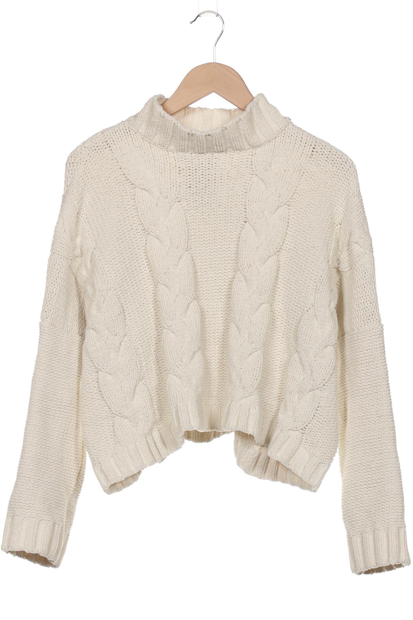 

bershka Damen Pullover, cremeweiß, Gr. 38
