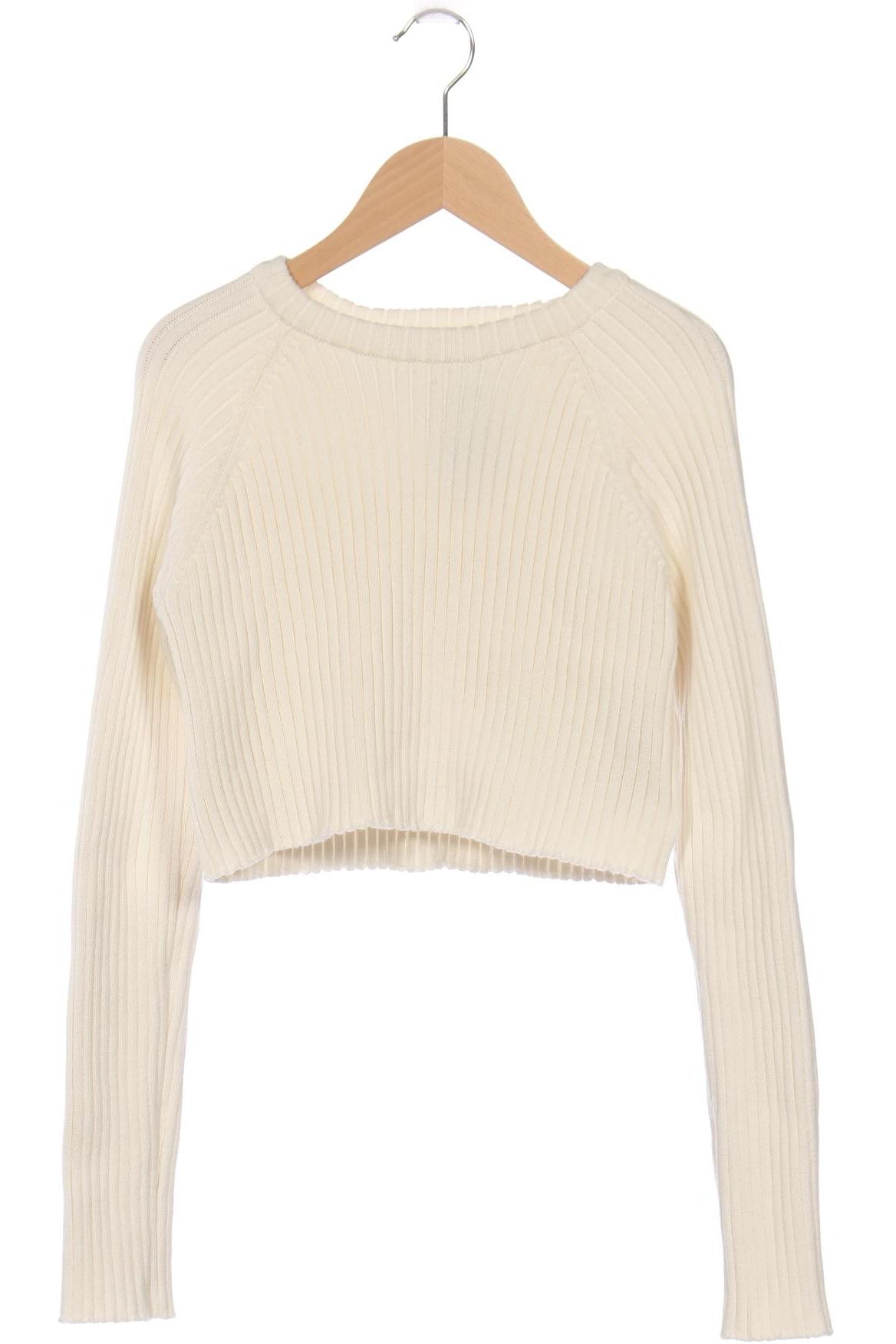 

bershka Damen Pullover, cremeweiß, Gr. 36