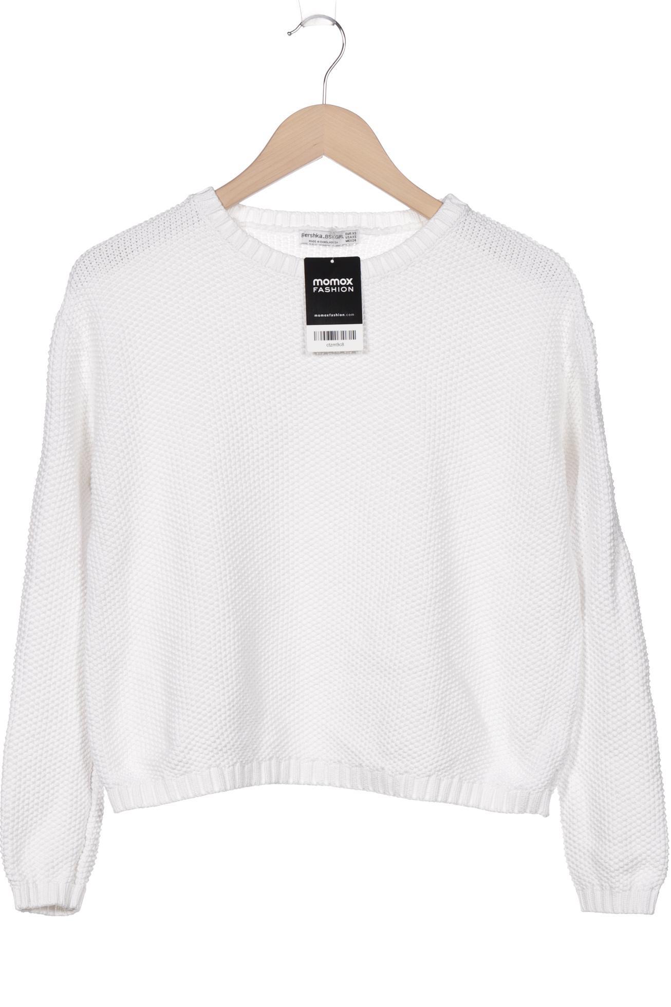 

bershka Damen Pullover, weiß