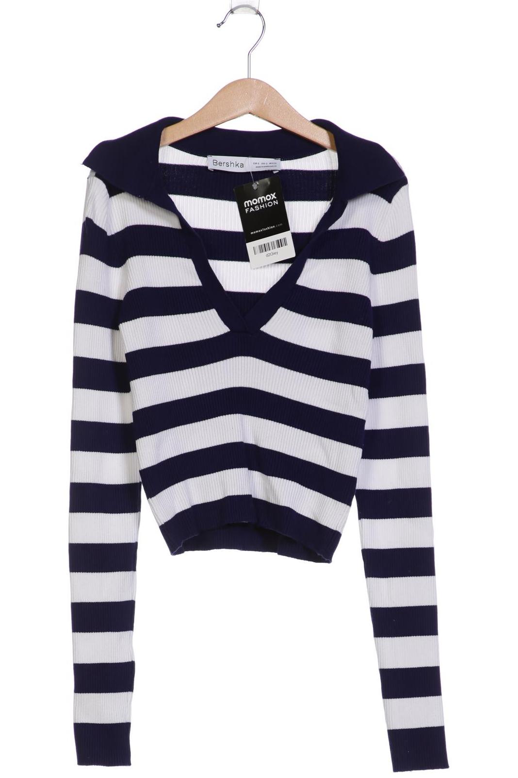 

bershka Damen Pullover, marineblau, Gr. 36