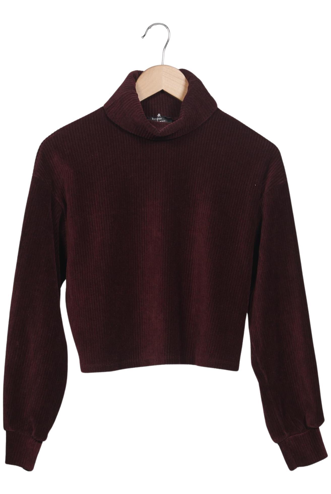 

bershka Damen Pullover, bordeaux, Gr. 34