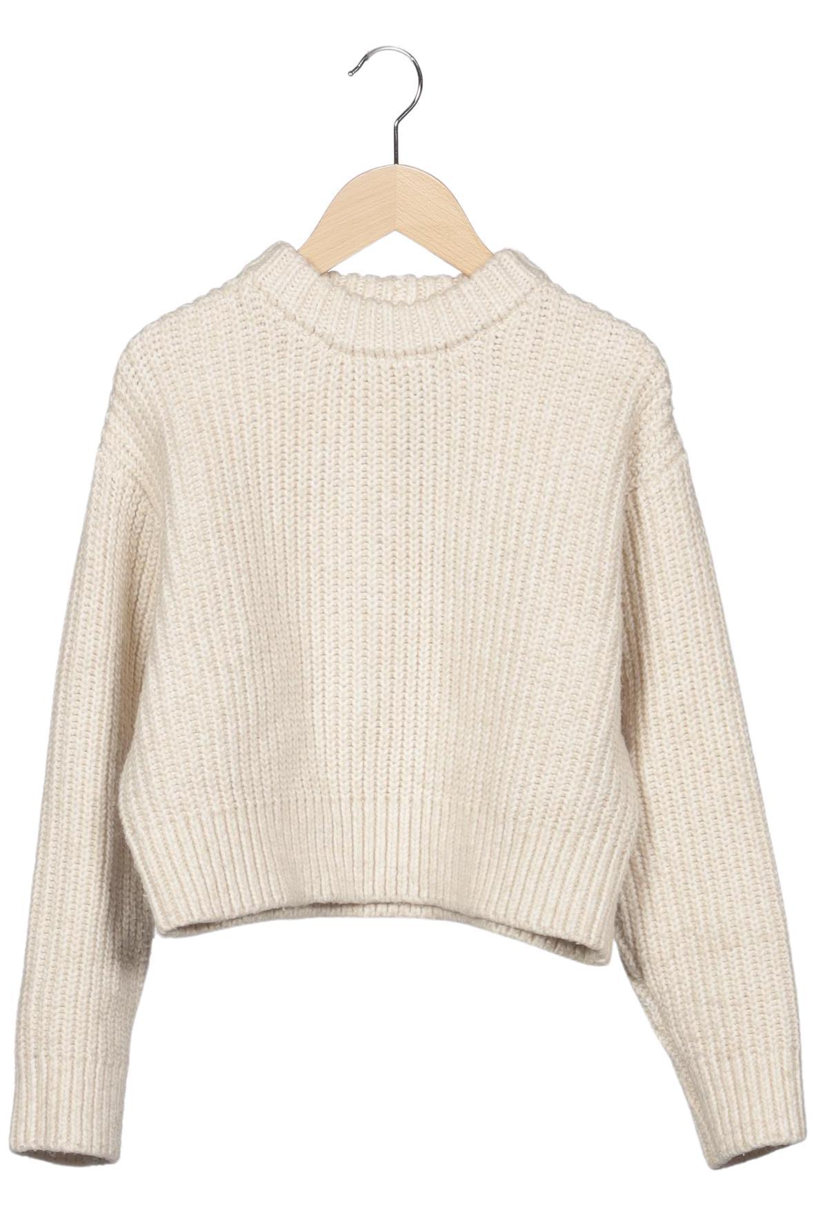 

bershka Damen Pullover, cremeweiß, Gr. 34