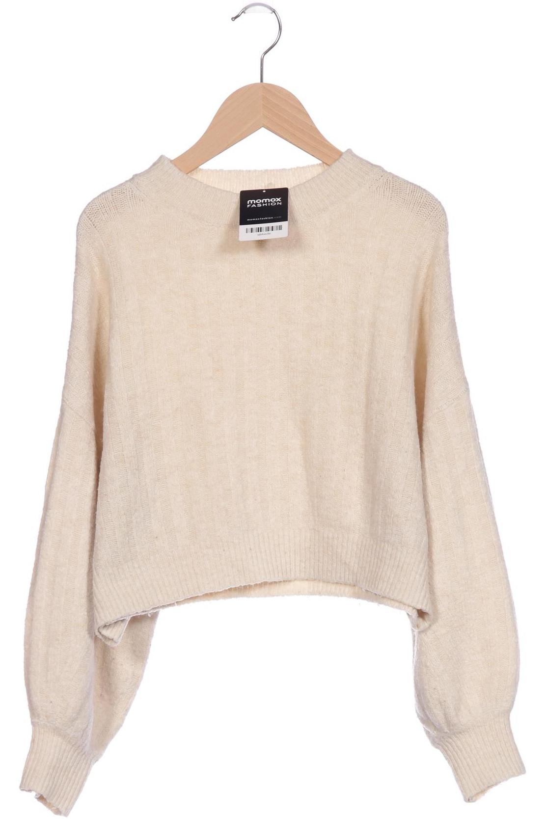 

bershka Damen Pullover, cremeweiß, Gr. 34