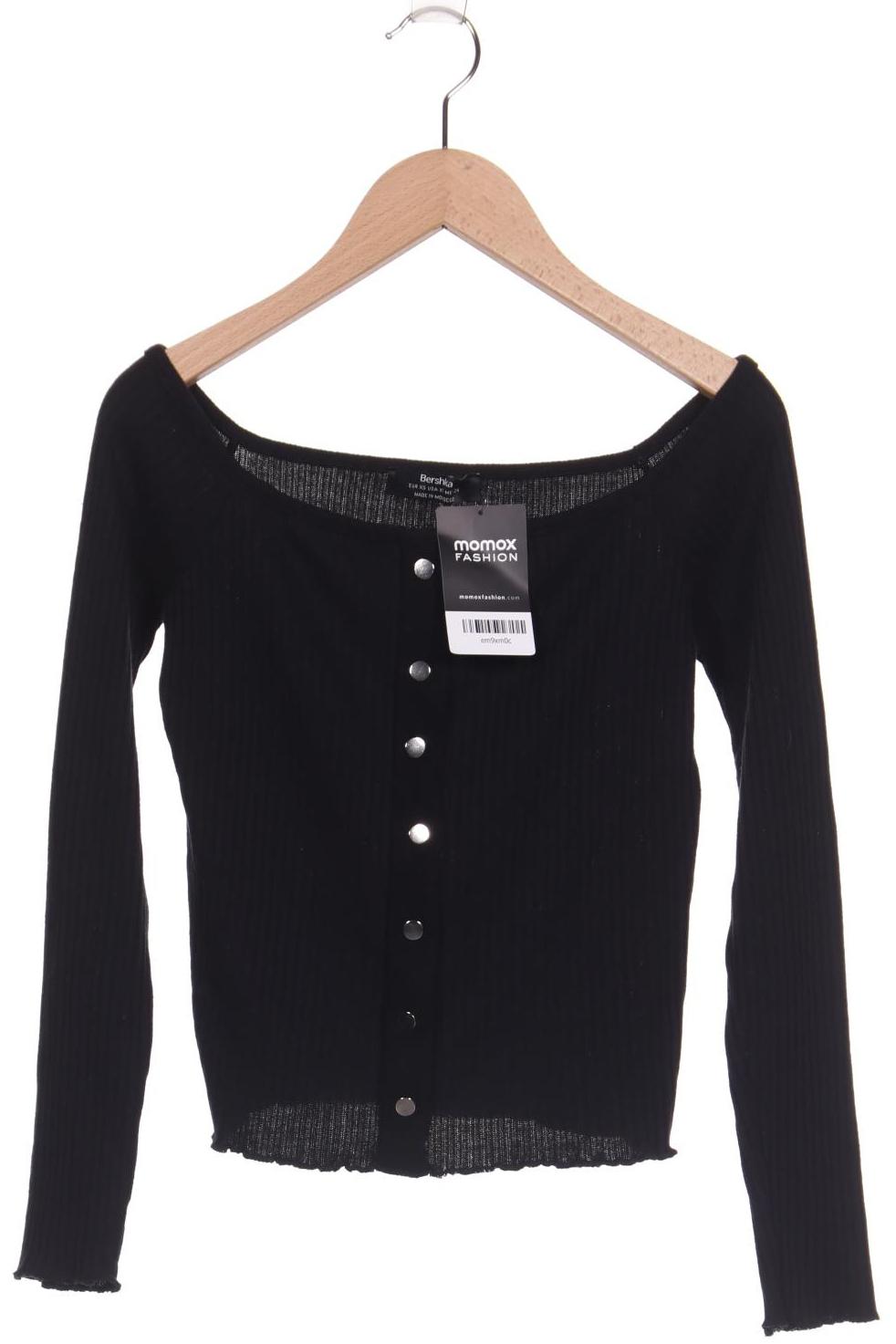

bershka Damen Pullover, schwarz