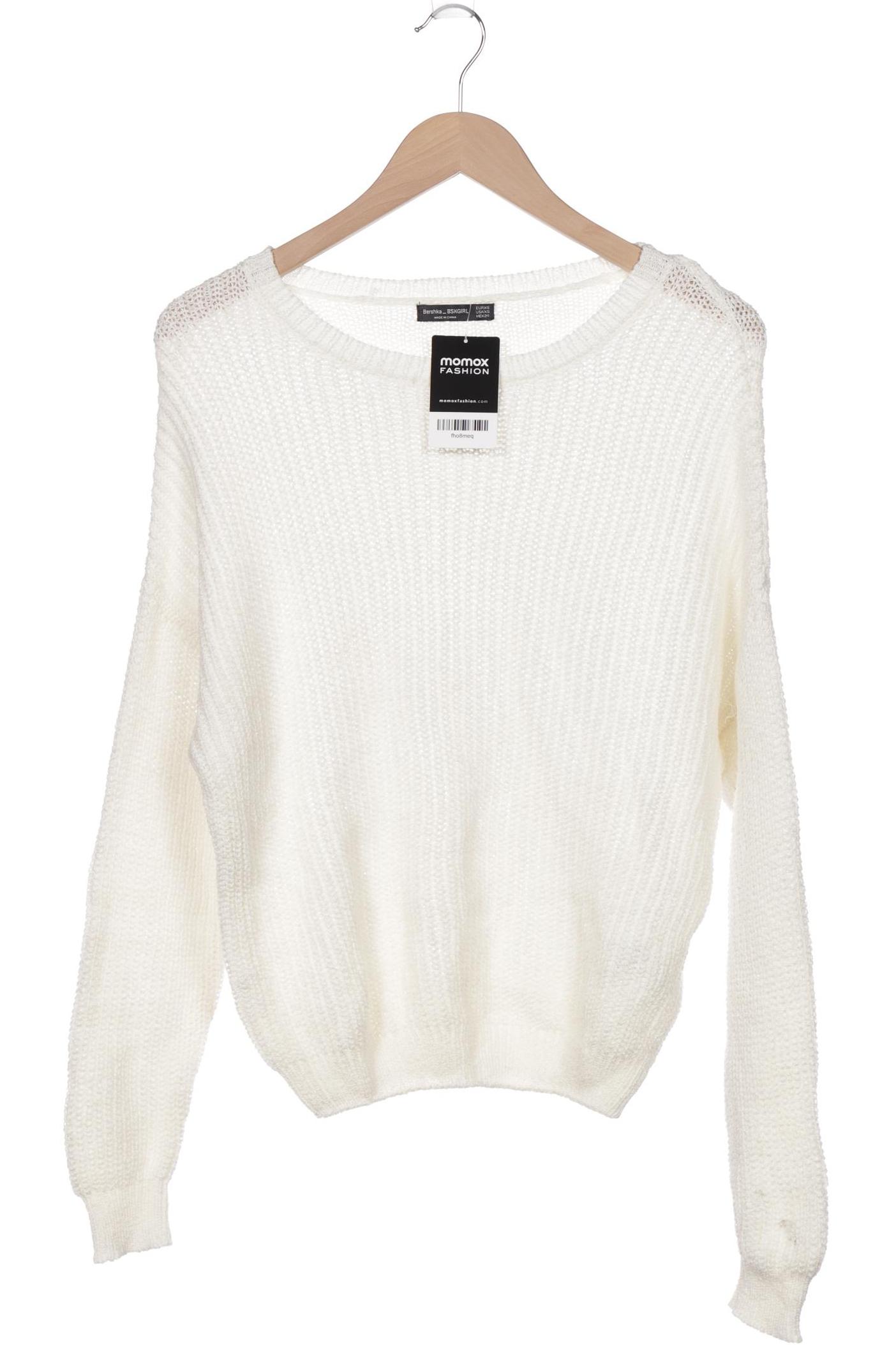 

bershka Damen Pullover, cremeweiß