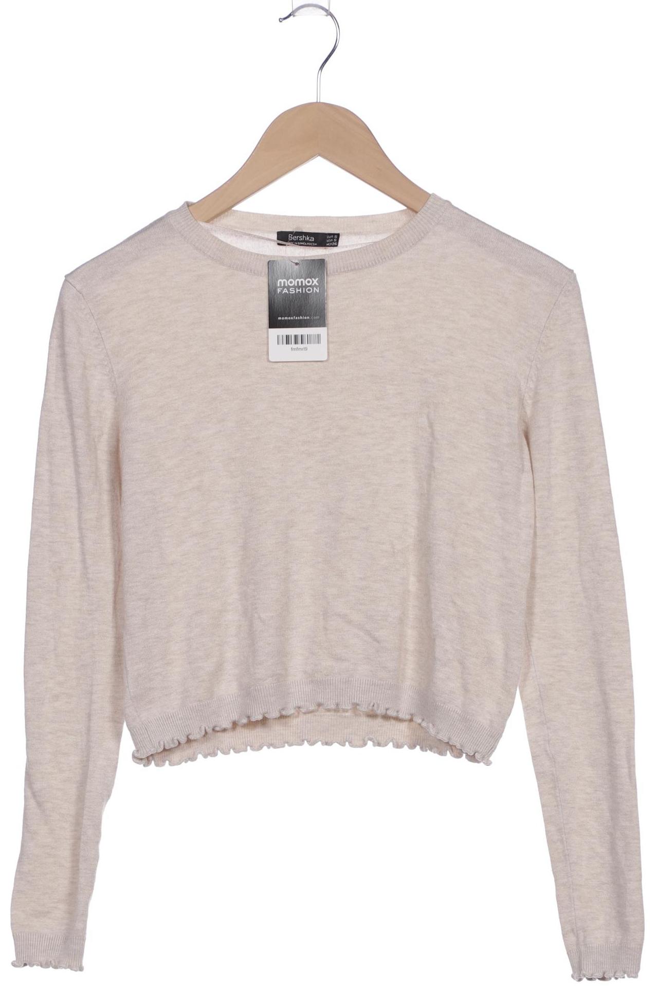

bershka Damen Pullover, cremeweiß, Gr. 36