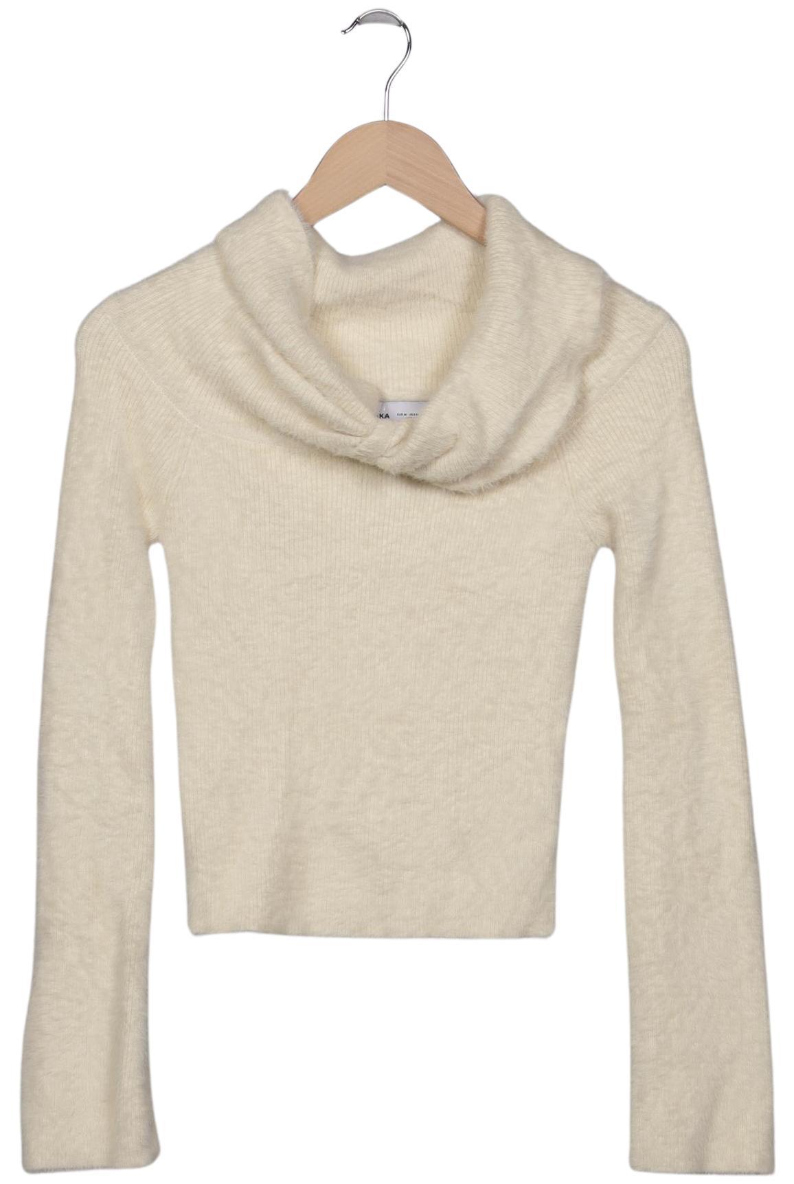 

bershka Damen Pullover, cremeweiß, Gr. 38