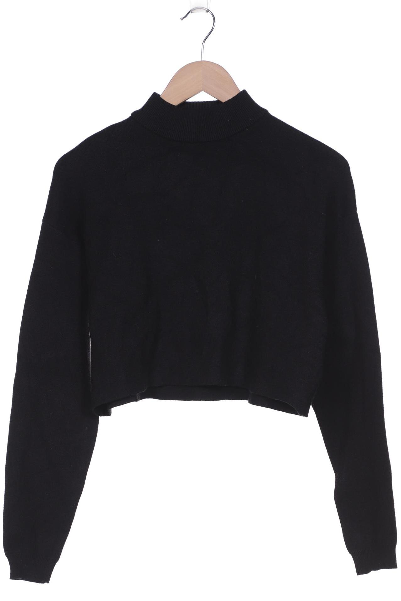 

bershka Damen Pullover, schwarz