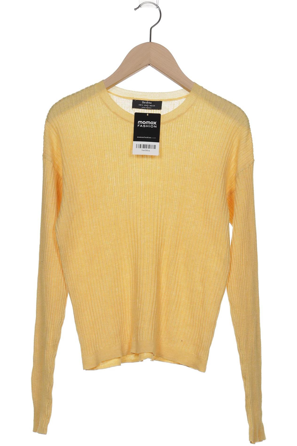 

bershka Damen Pullover, gelb, Gr. 36