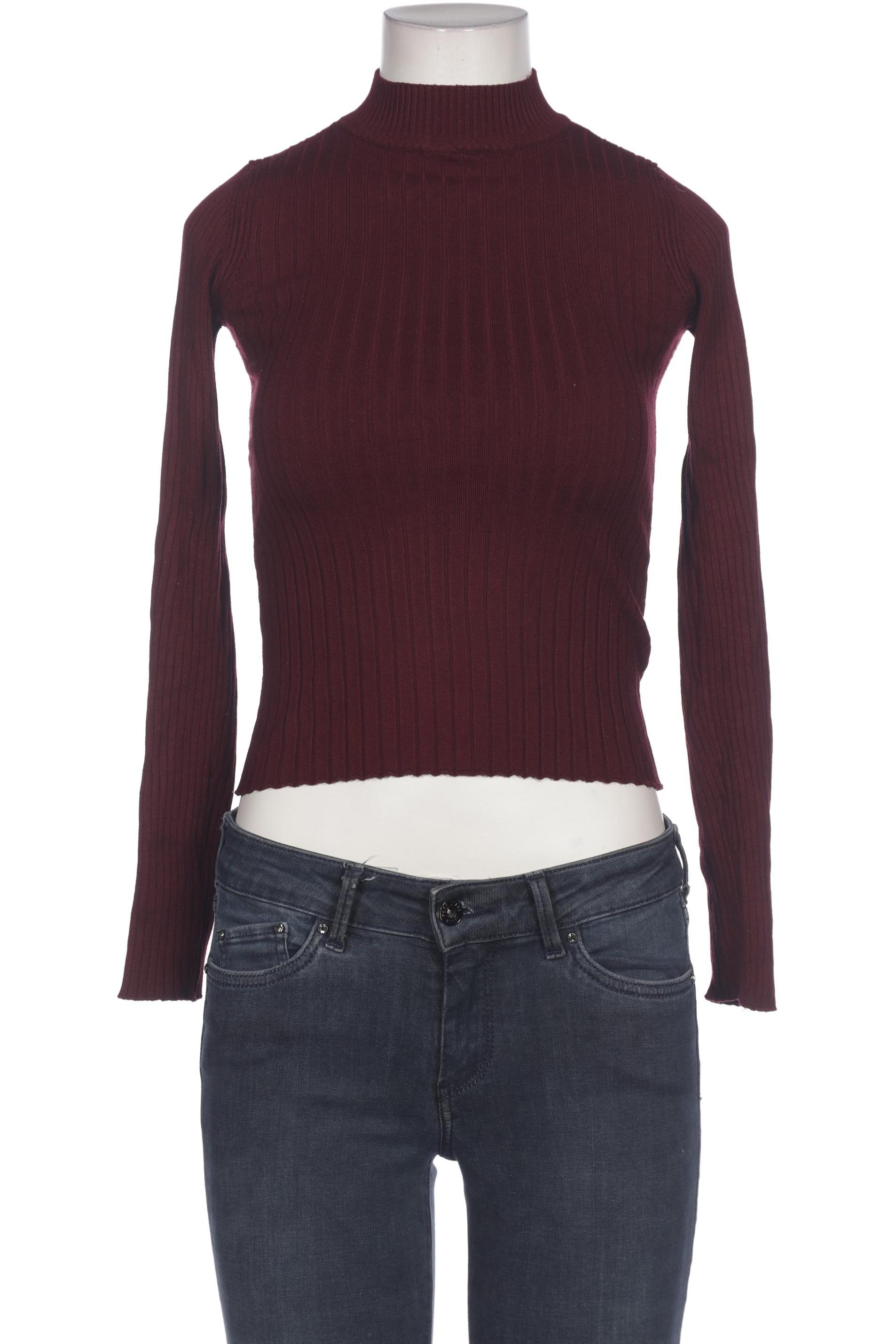 

bershka Damen Pullover, bordeaux, Gr. 36