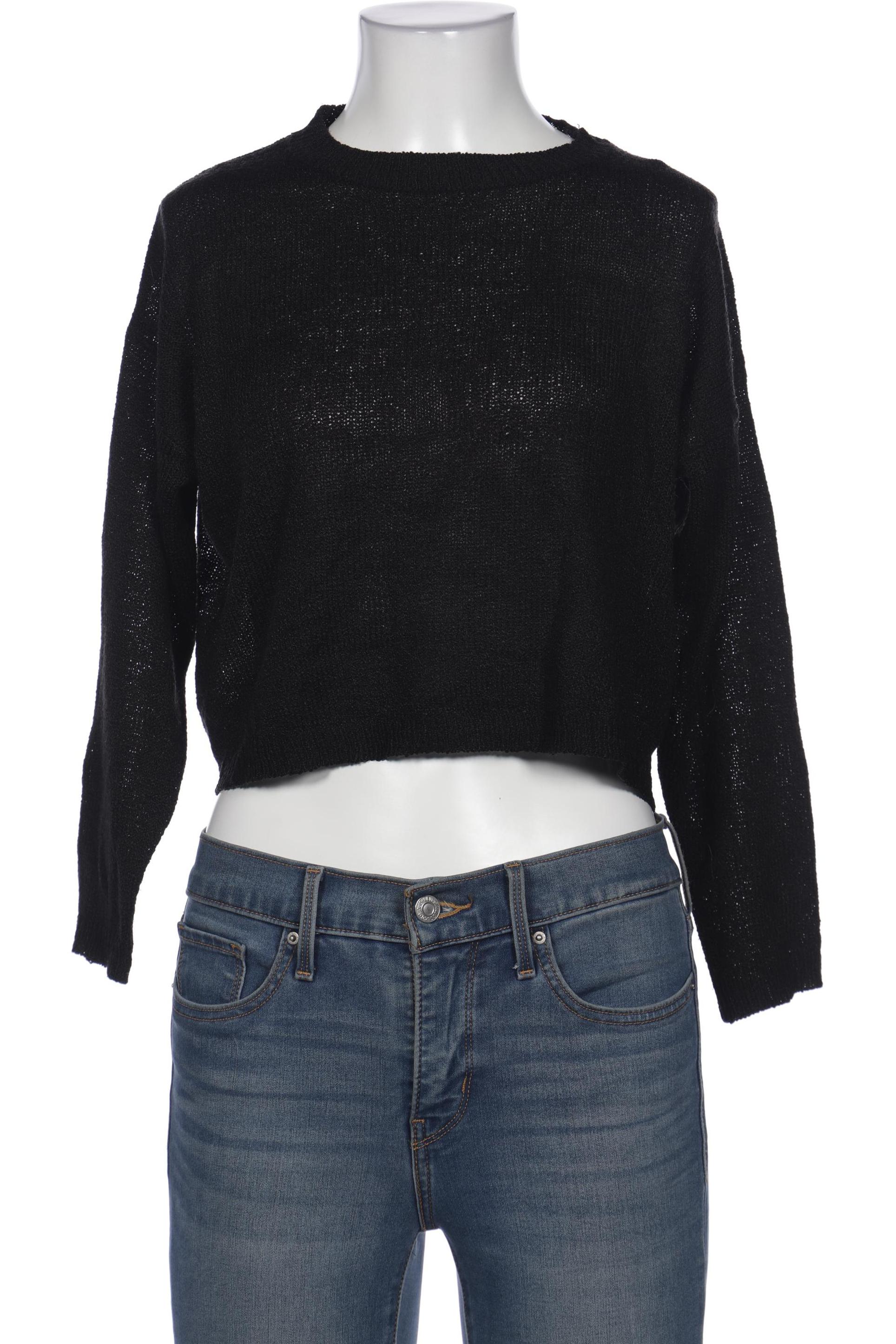 

bershka Damen Pullover, schwarz