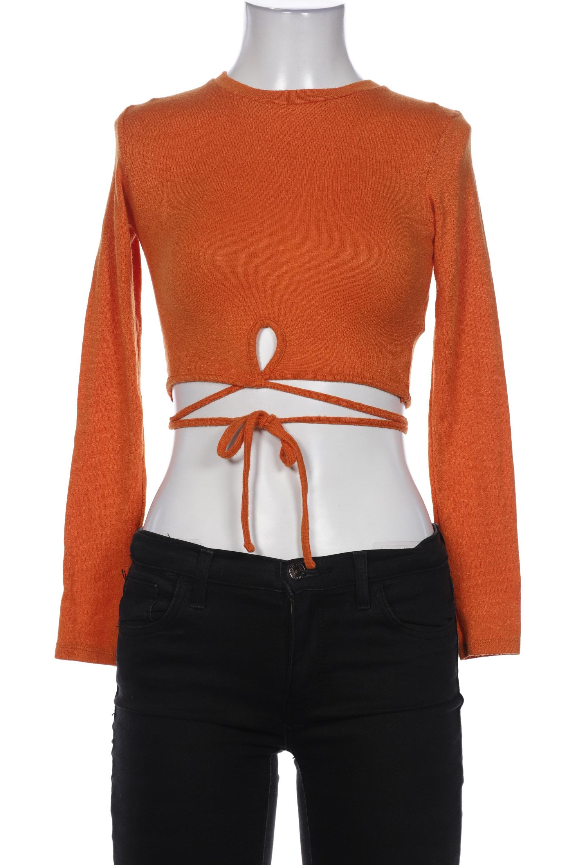 

bershka Damen Pullover, orange, Gr. 34