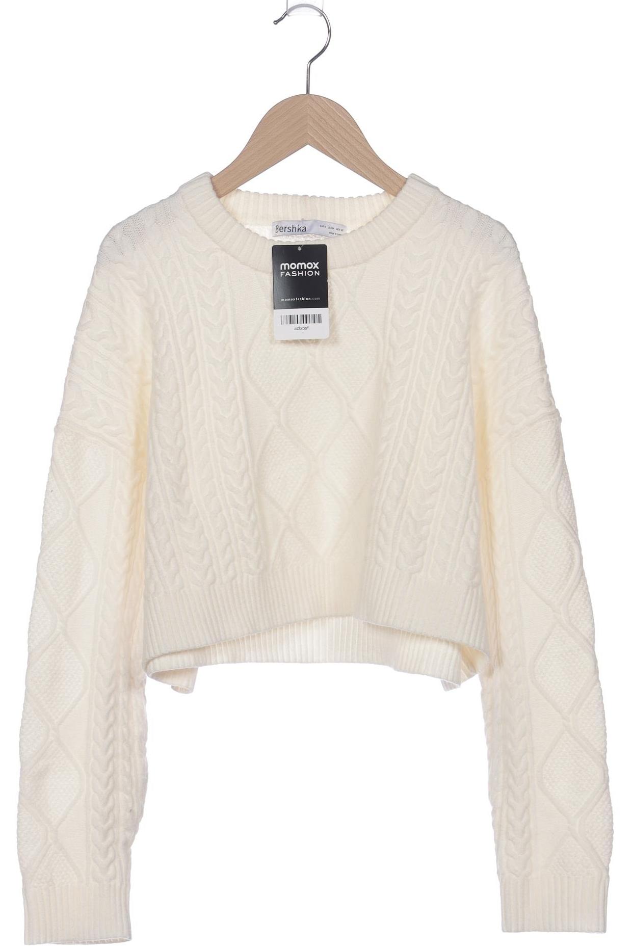 

bershka Damen Pullover, cremeweiß, Gr. 38