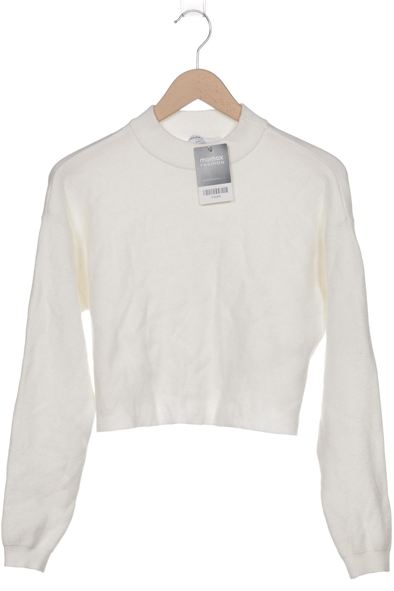 

bershka Damen Pullover, weiß, Gr. 36