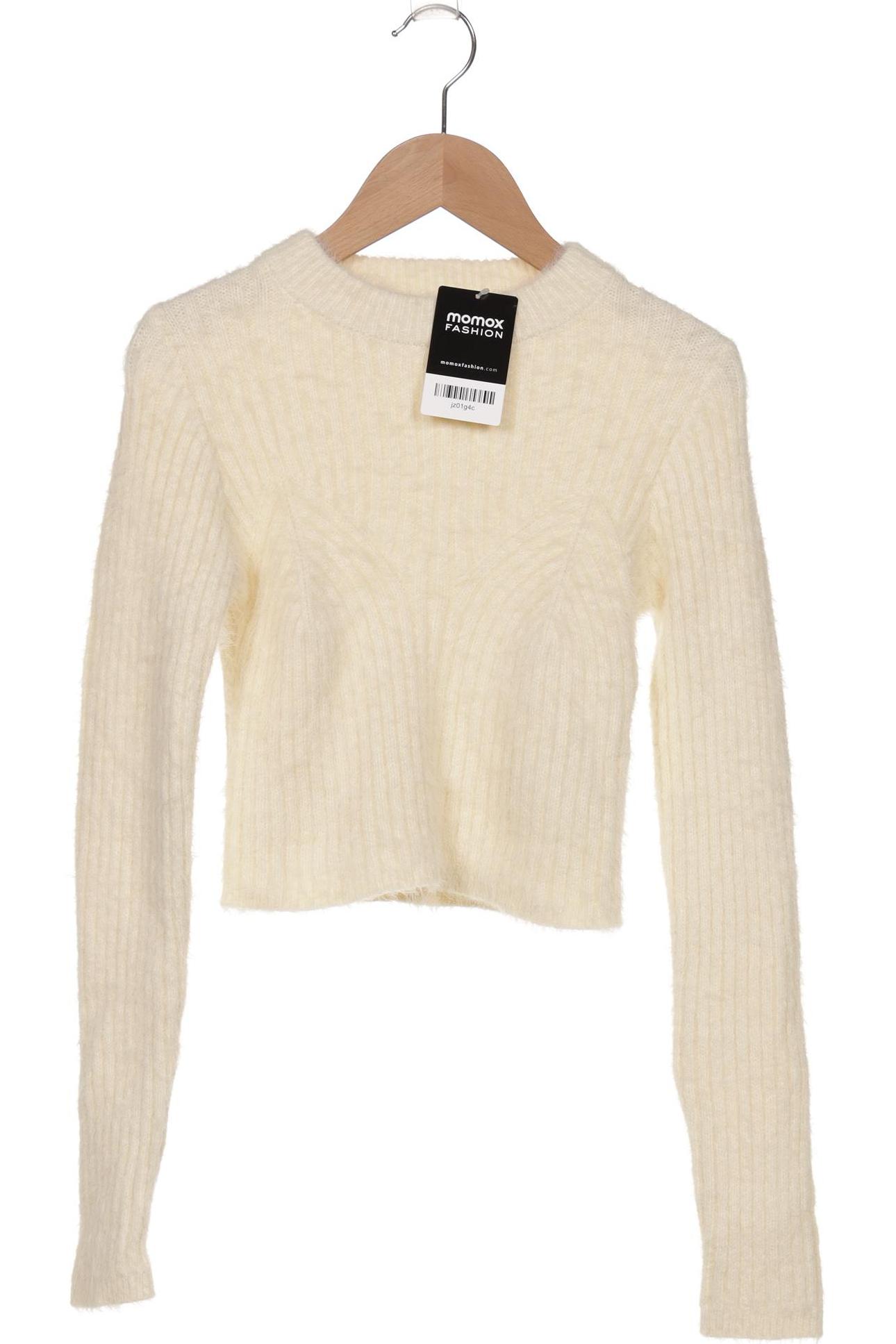 

bershka Damen Pullover, cremeweiß, Gr. 36