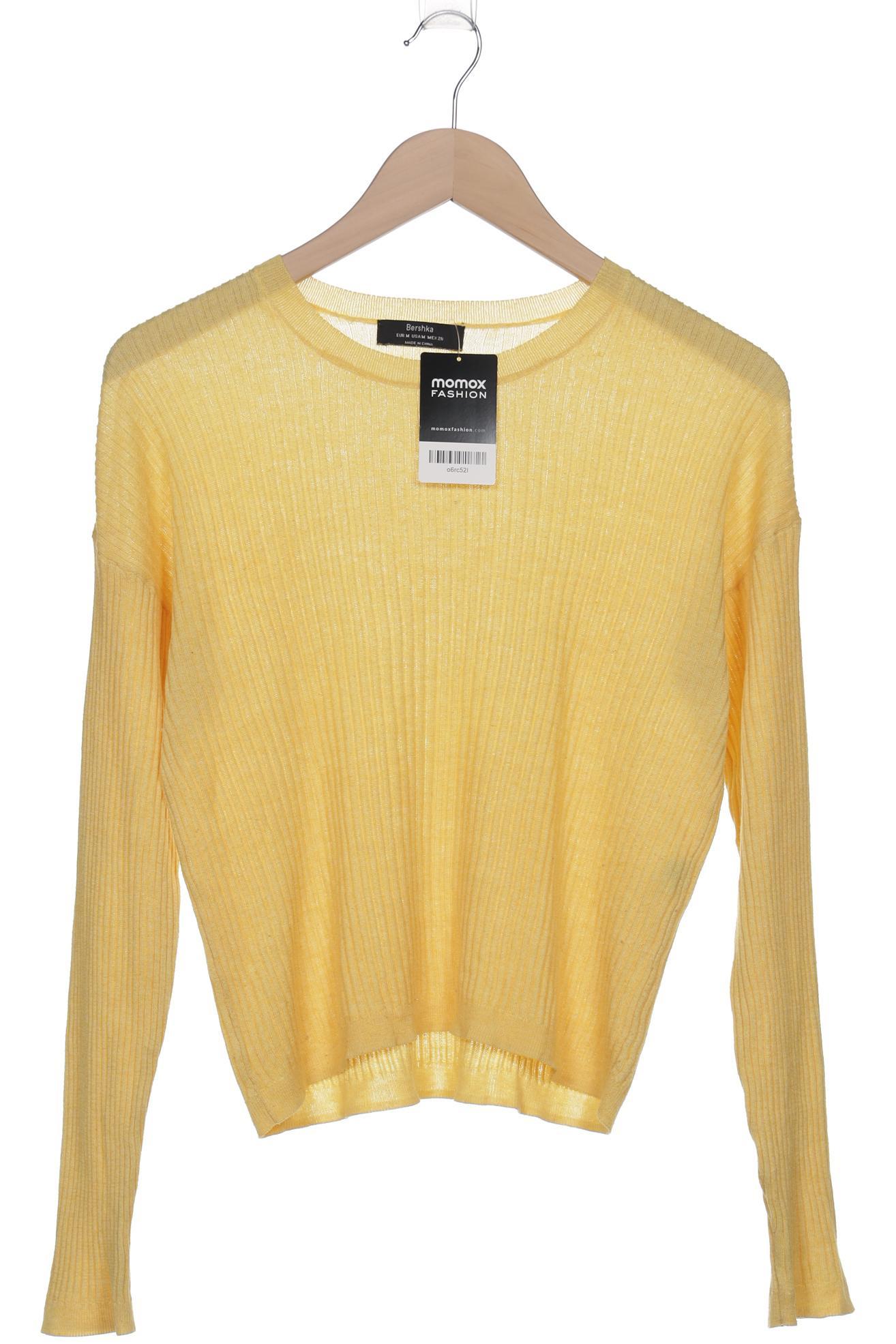 

bershka Damen Pullover, gelb, Gr. 38
