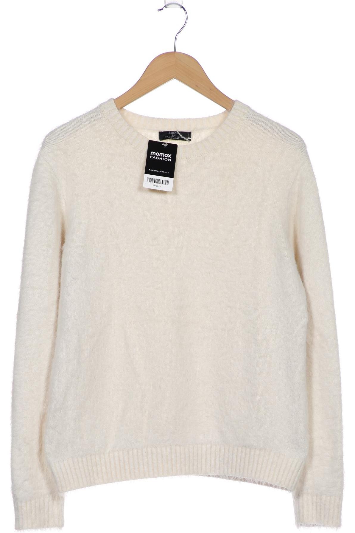 

bershka Damen Pullover, cremeweiß