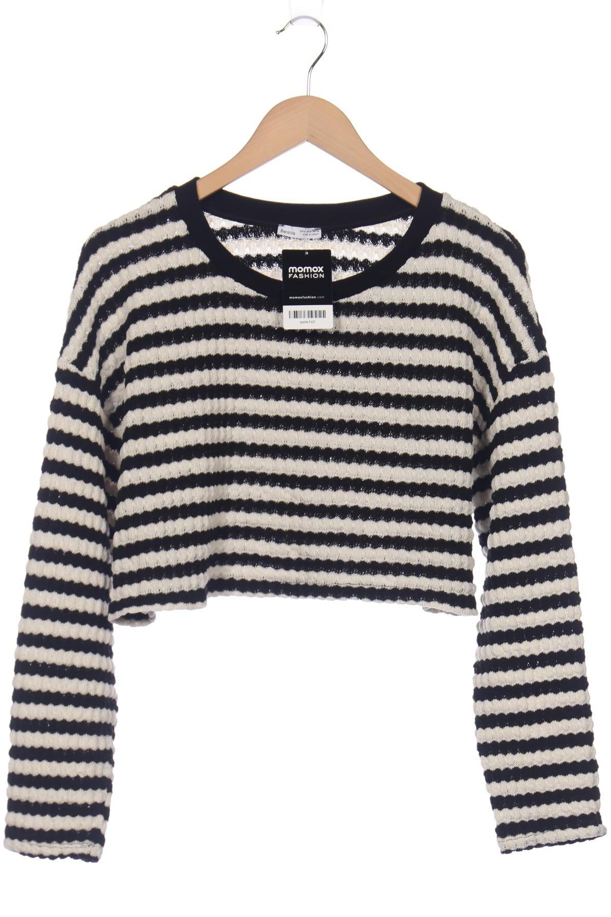 

bershka Damen Pullover, schwarz