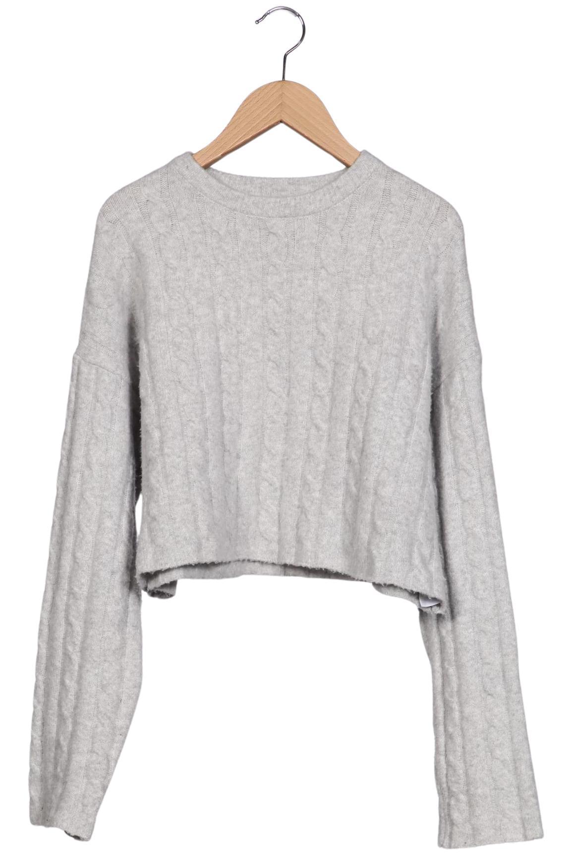 

bershka Damen Pullover, grau, Gr. 34