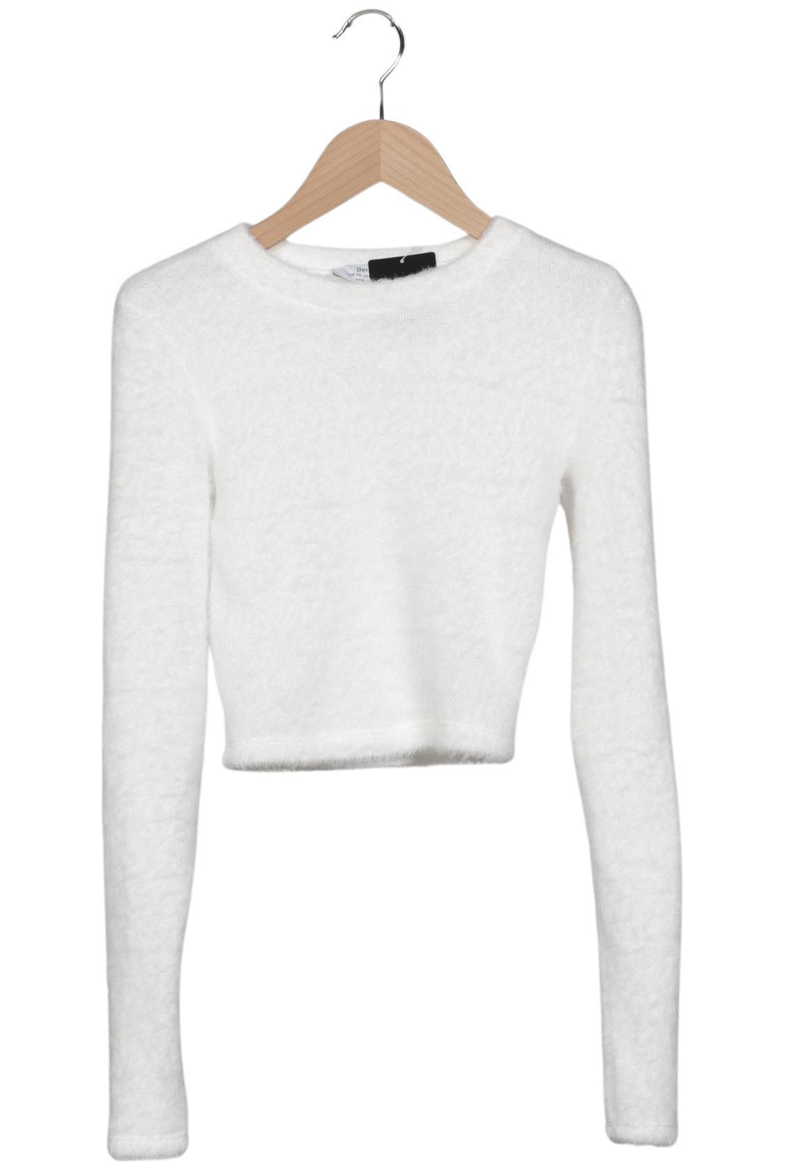 

bershka Damen Pullover, weiß, Gr. 34