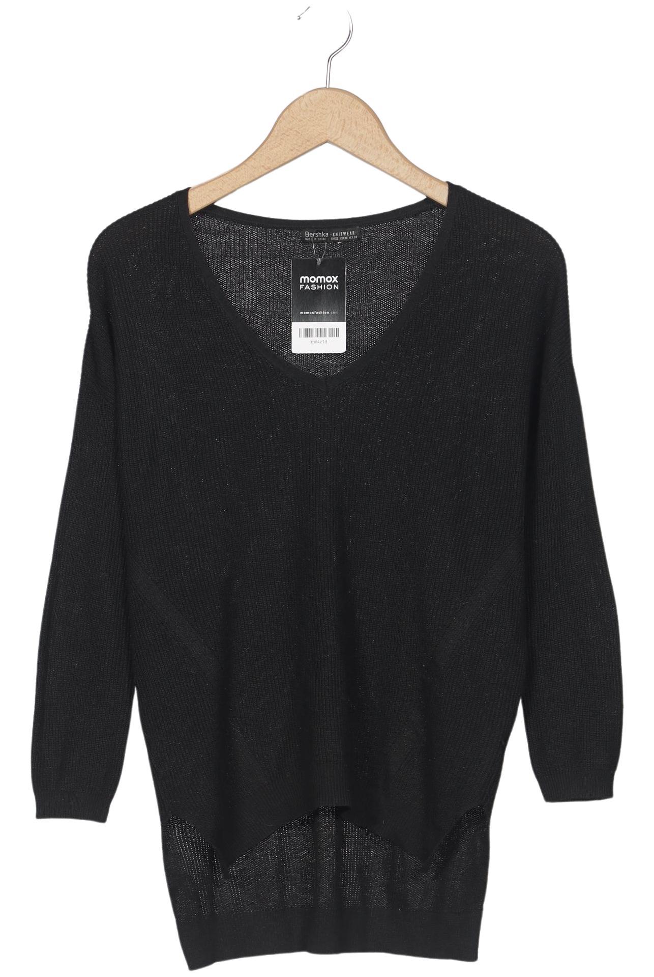 

bershka Damen Pullover, schwarz, Gr. 34