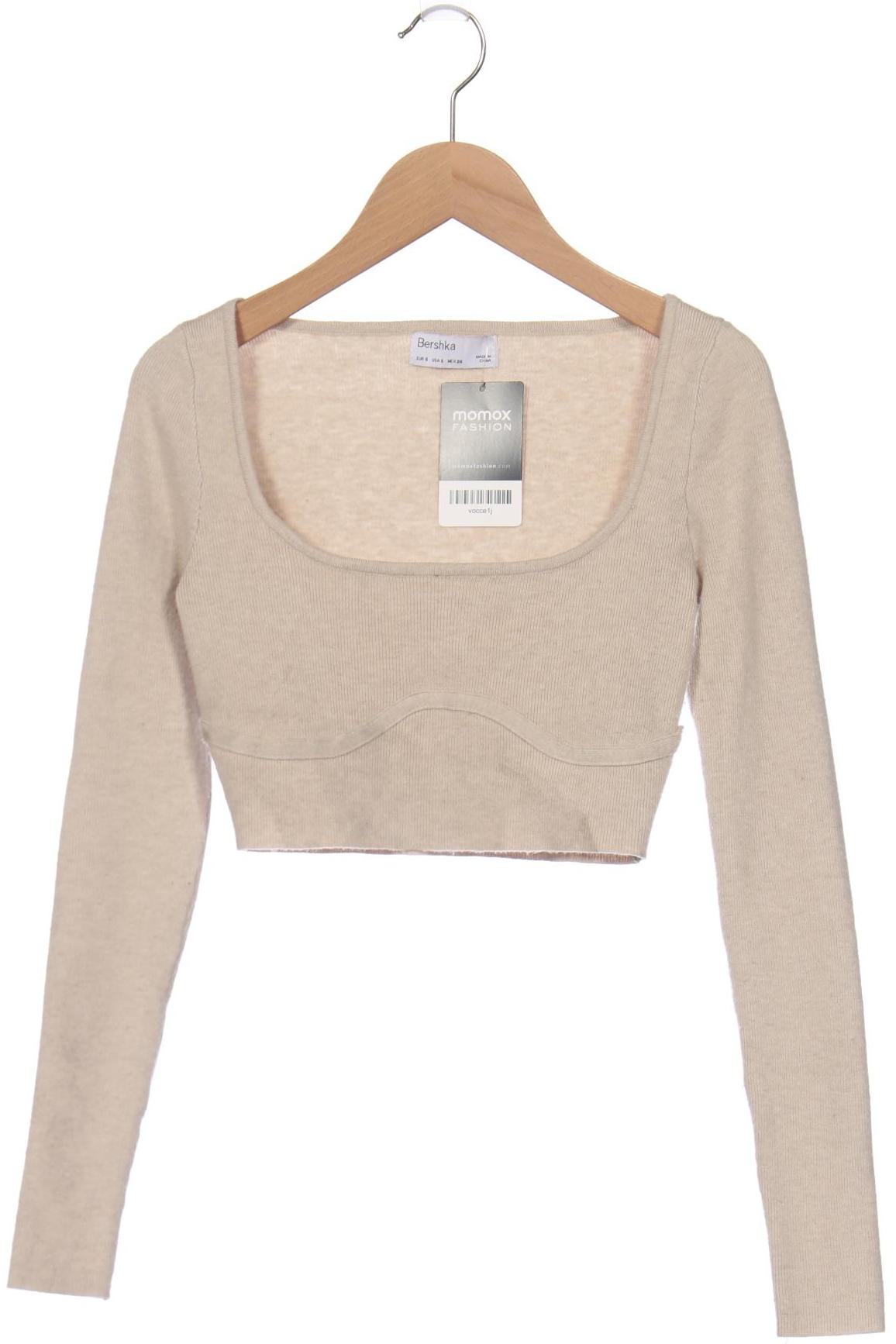

bershka Damen Pullover, cremeweiß